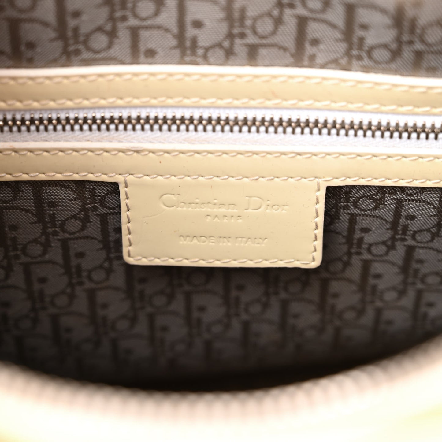 Patent Cannage Large Lady Dior White