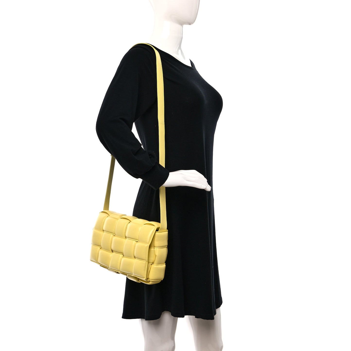 Nappa Maxi Intreccio Padded Cassette Crossbody Bag Sherbet