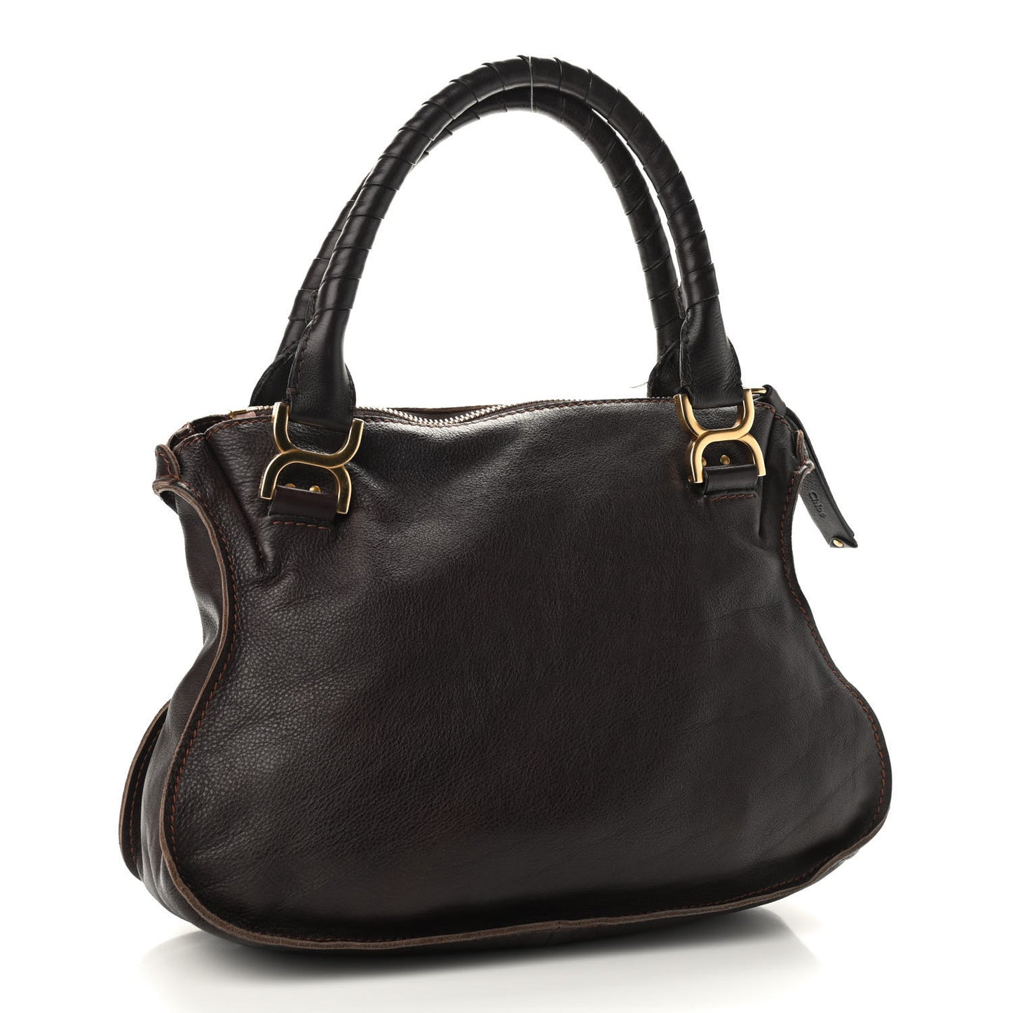 Calfskin Medium Marcie Satchel Truffle