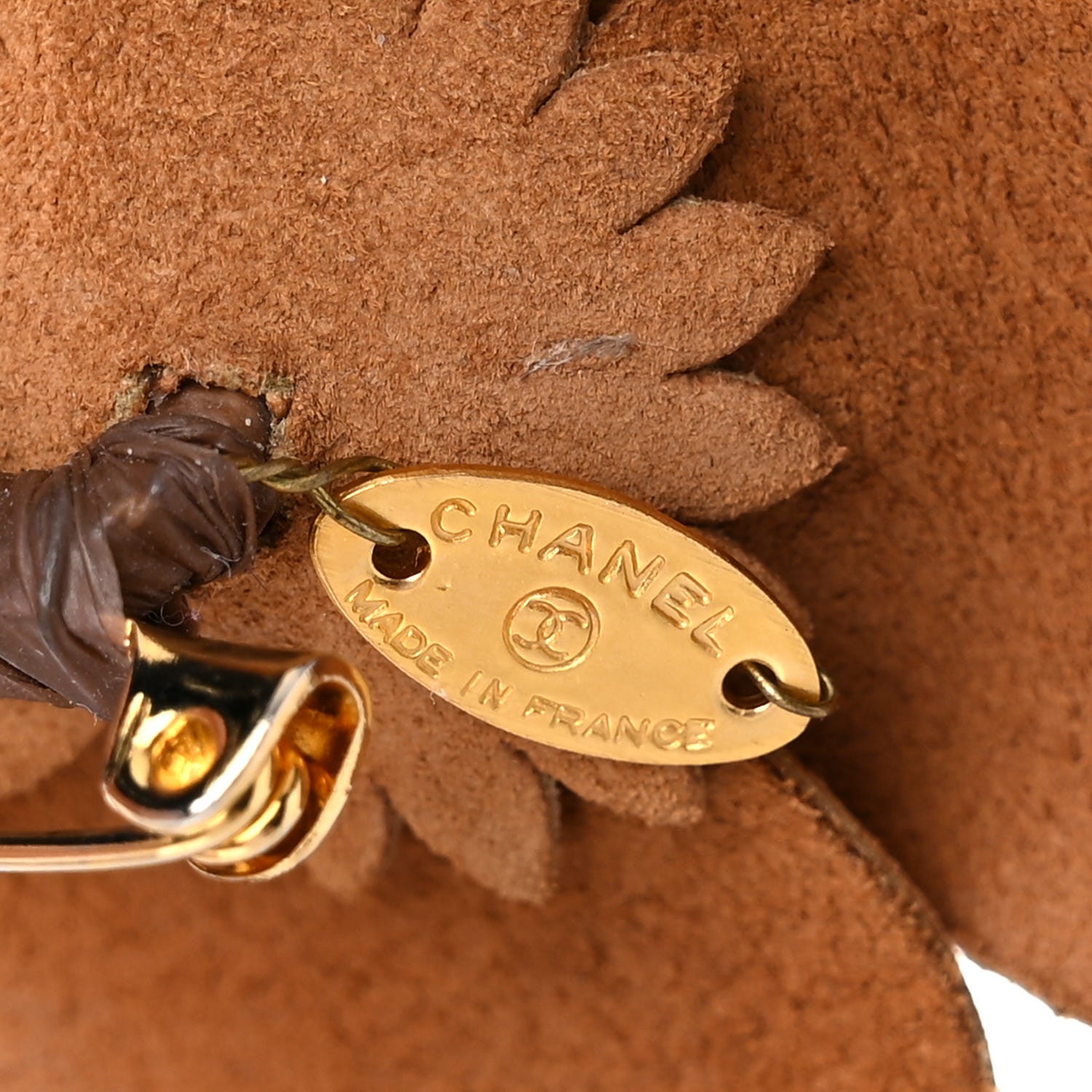 Chanel Lambskin Camellia Brooch Brown 3 of 4
