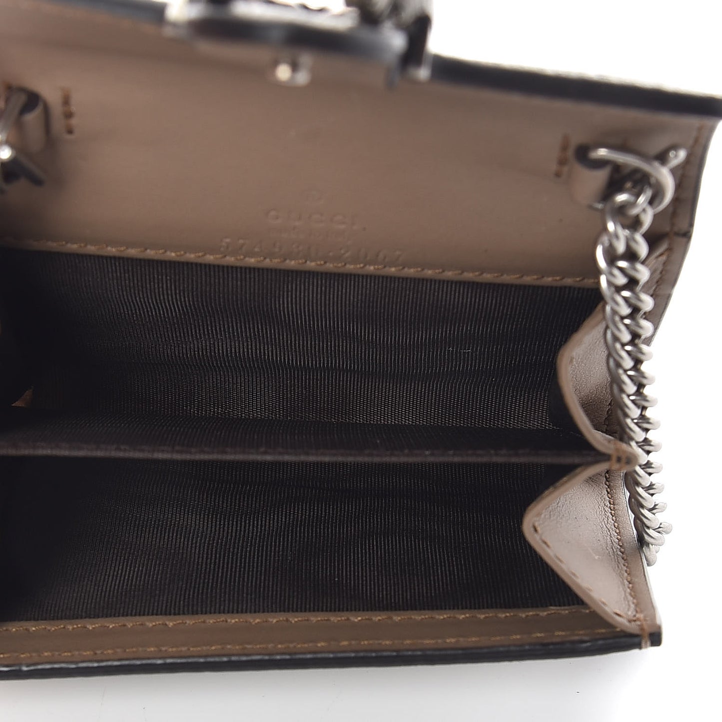 GG Supreme Monogram Dionysus Coin Purse Taupe