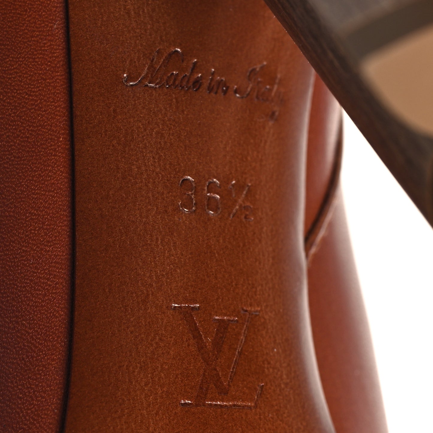 Calfskin Silhouette High Boots 36.5 Cognac