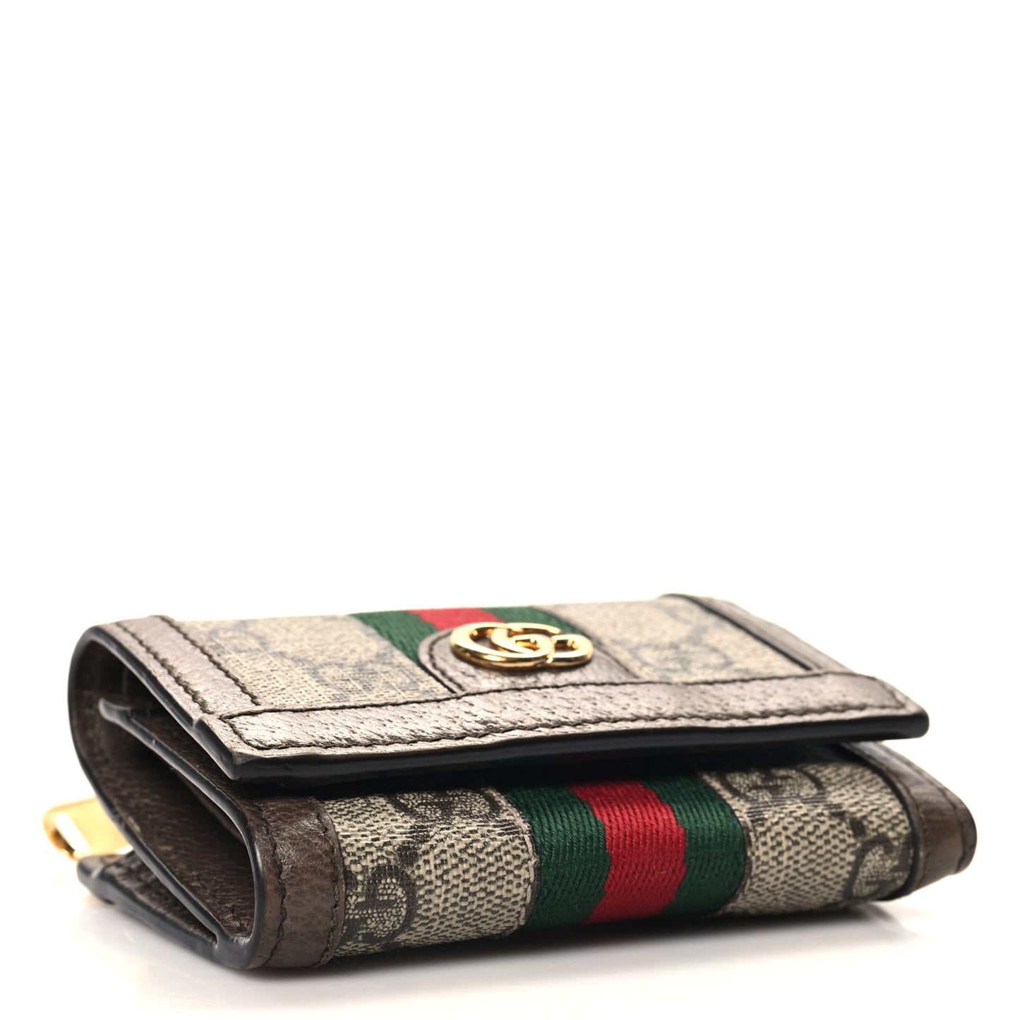 GG Supreme Monogram Web Ophidia Bi-Fold Wallet Beige New Acero