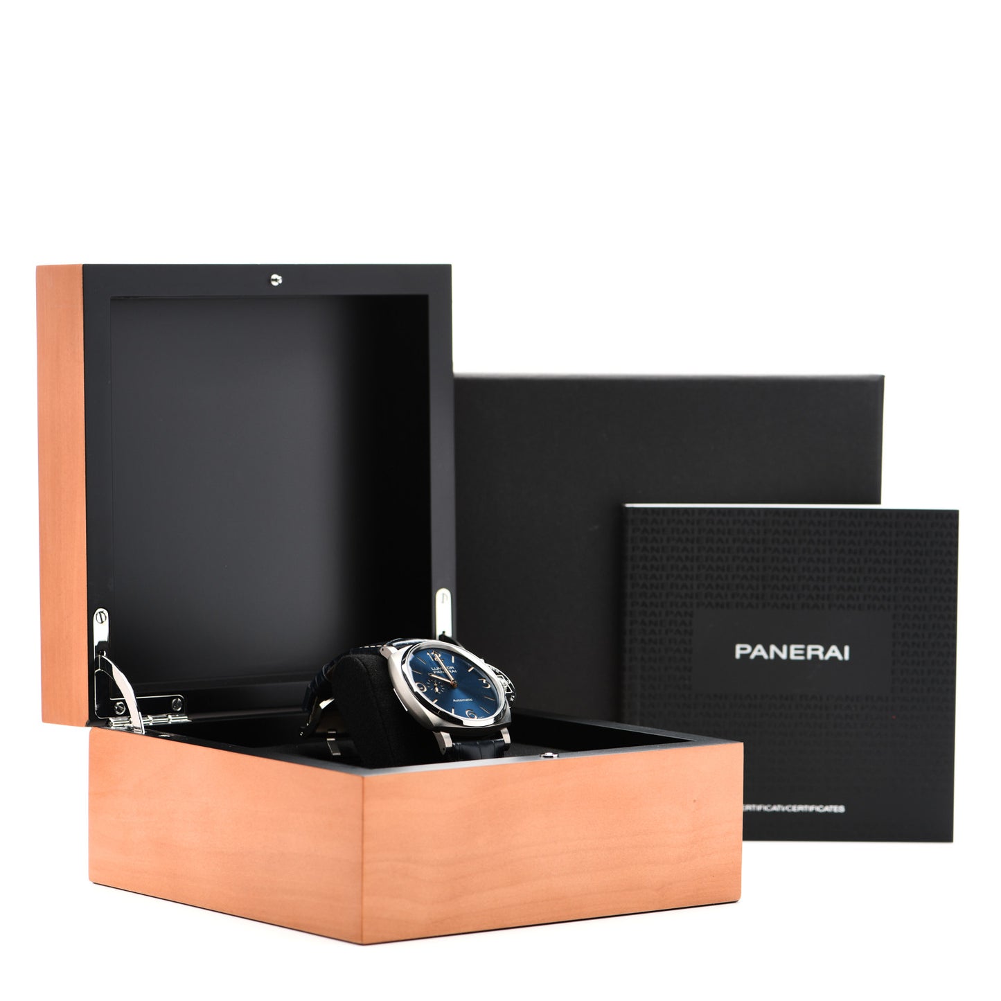 Titanium Alligator 45mm Luminor Due Automatic Watch Blue PAM00729