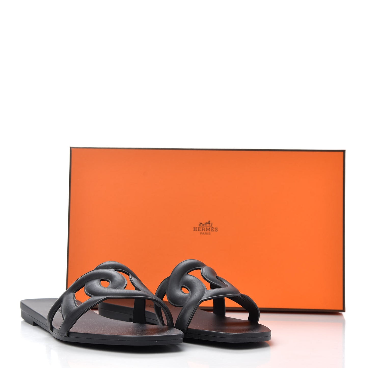 Rubber Aloha Sandals 37 Black