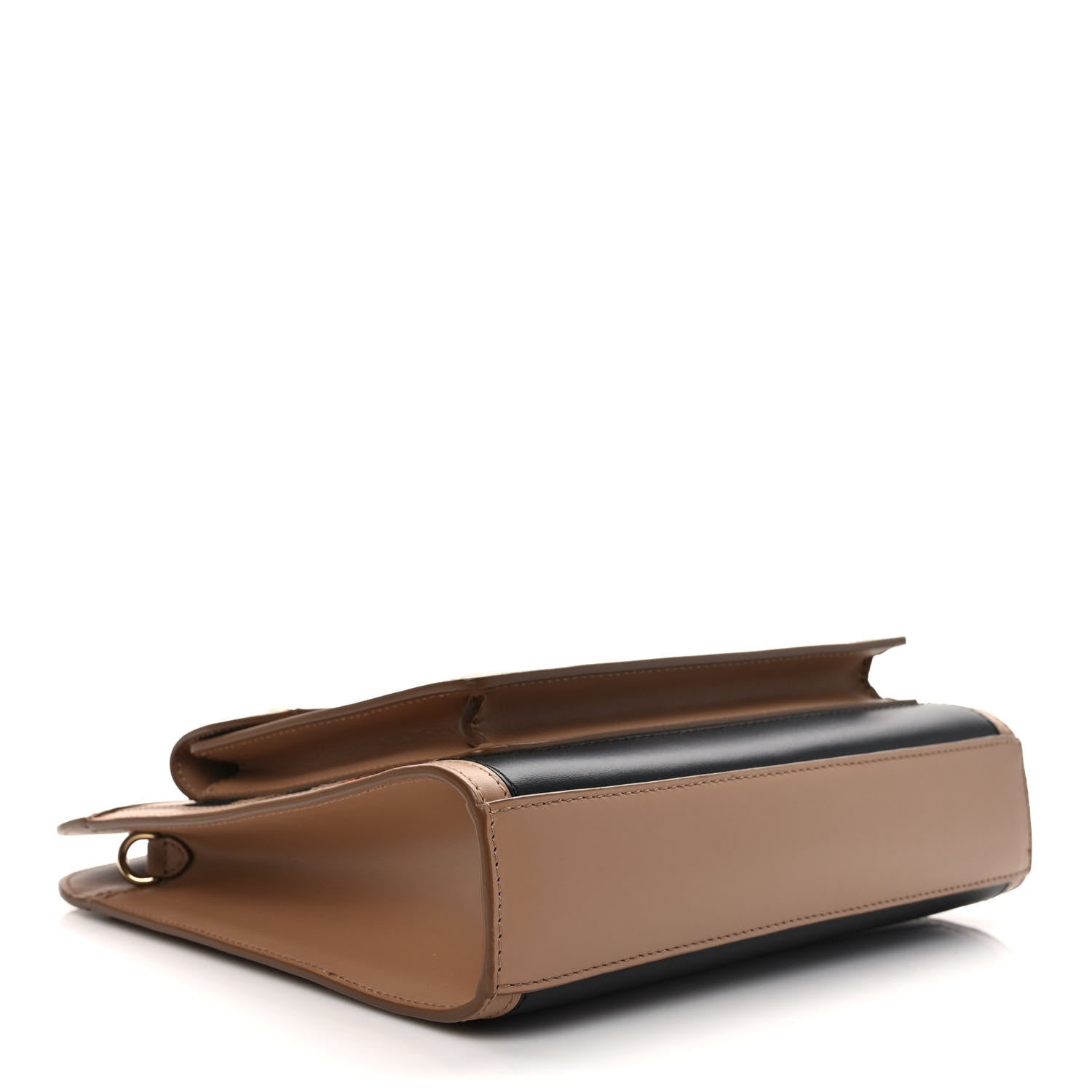 Burberry Smooth Calfskin Striped Mini Pocket Bag Camel 4 of 10