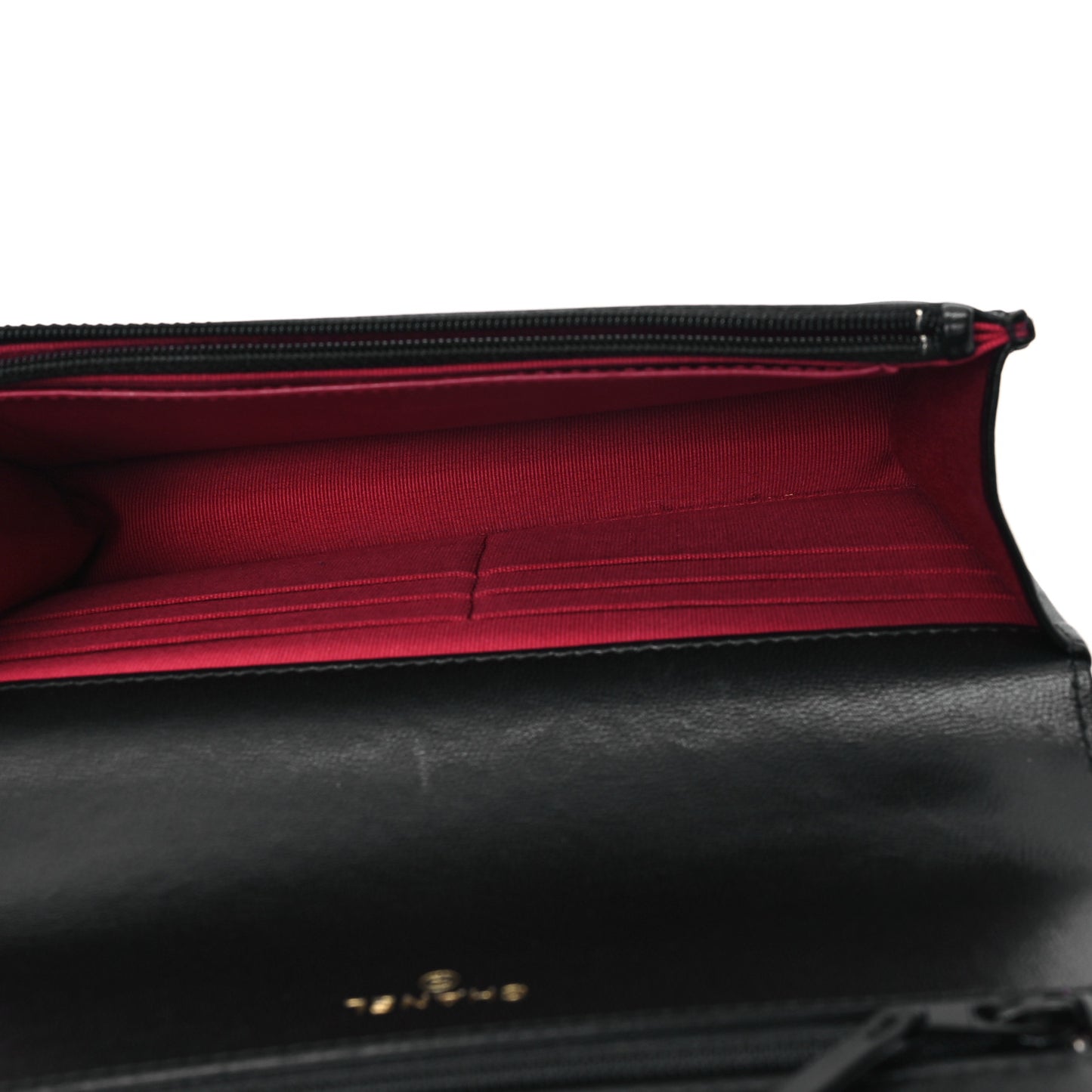 Lambskin Quilted Chanel 19 Wallet On Chain WOC Black