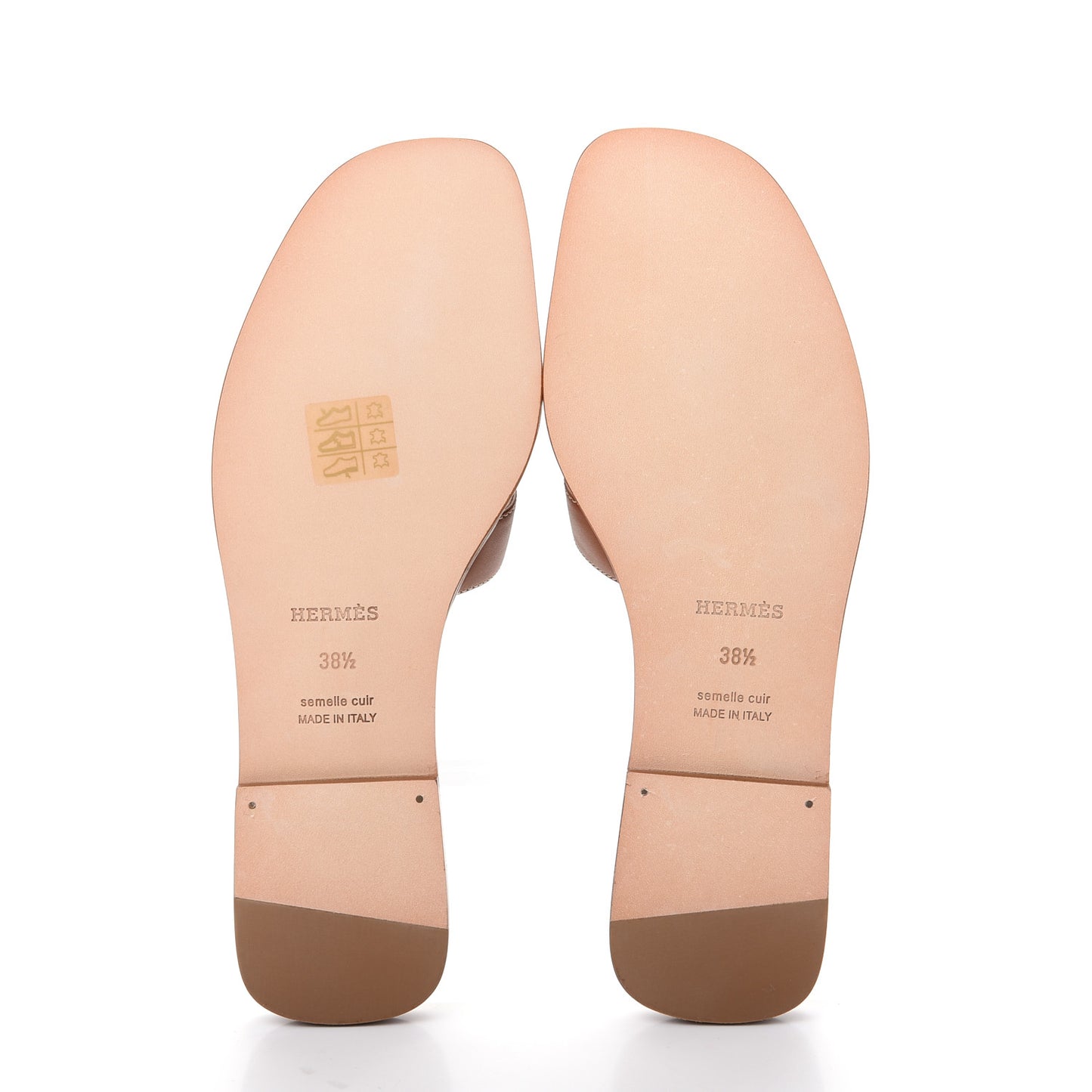 Box Calfskin Oran Sandals 38.5 Gold