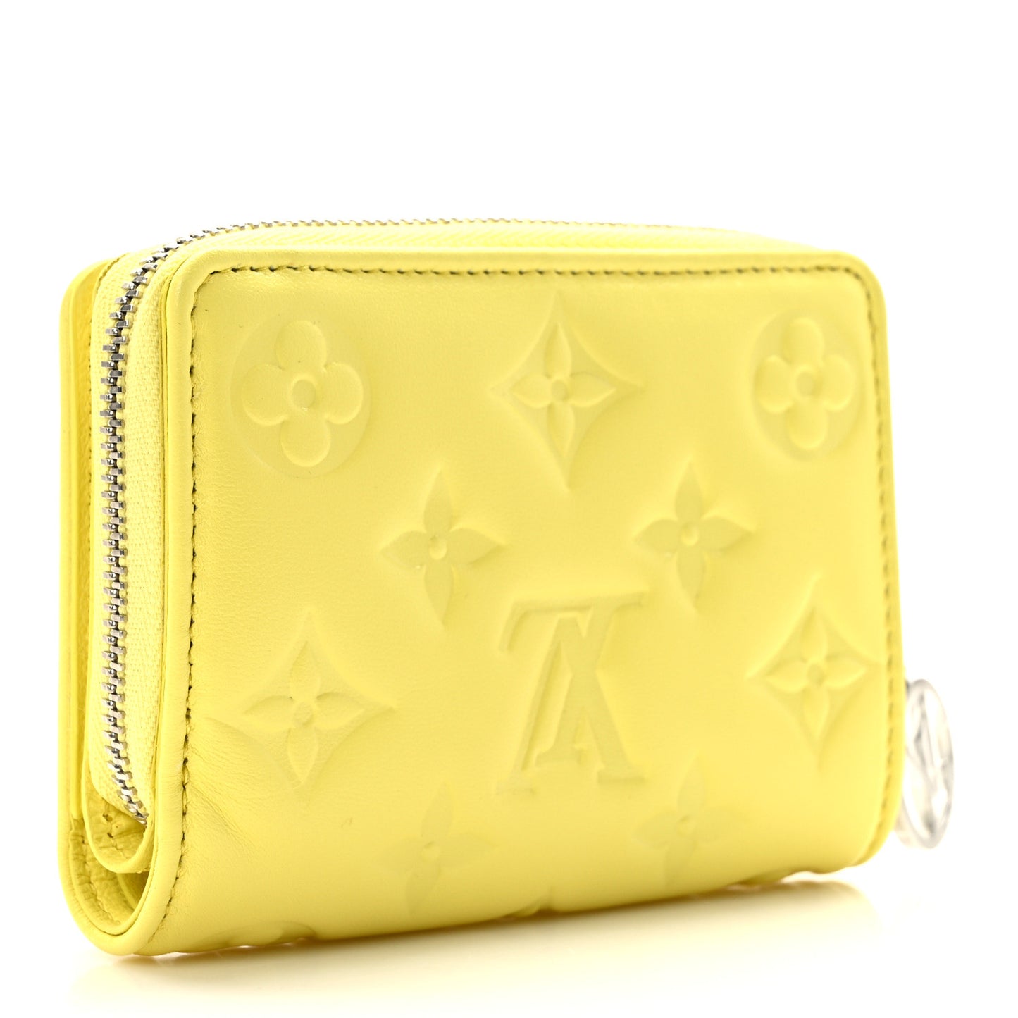 Lambskin Embossed Monogram Lou Coussin Wallet Yellow