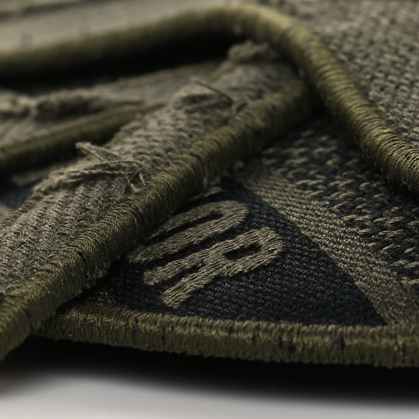 Canvas Embroidered Camouflage Saddle Belt Bag Green