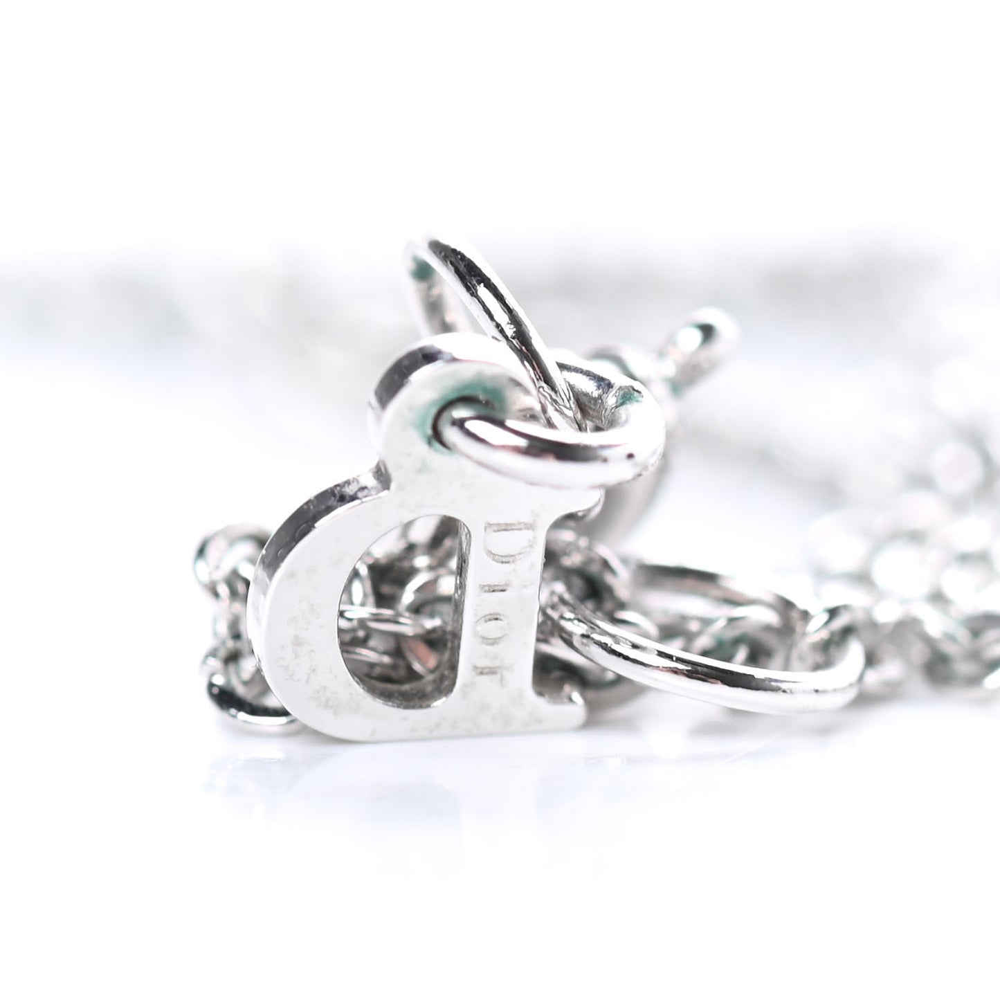 Metal Logo Necklace Silver