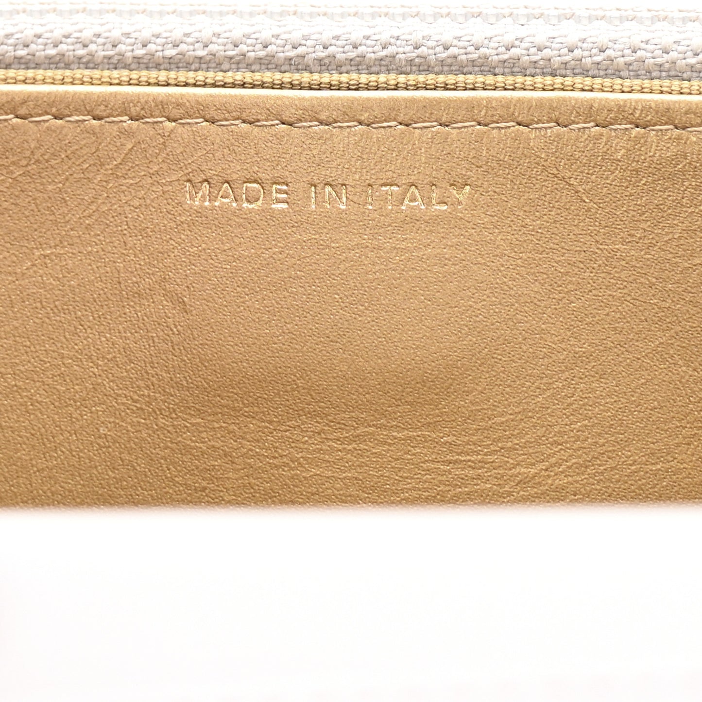 Lambskin Quilted CC Pearl Crush Wallet on Chain WOC Grey