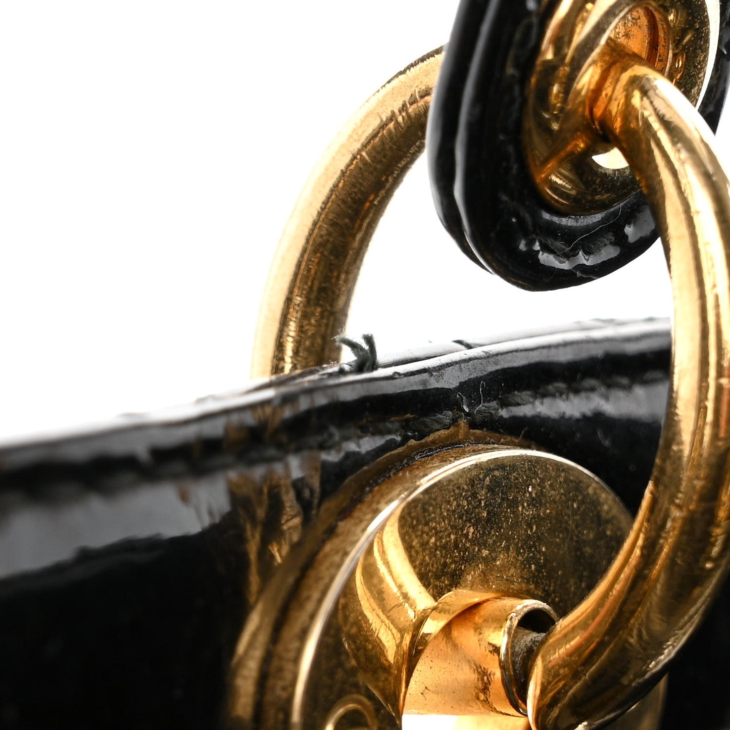 Patent Cannage Medium Lady Dior Black