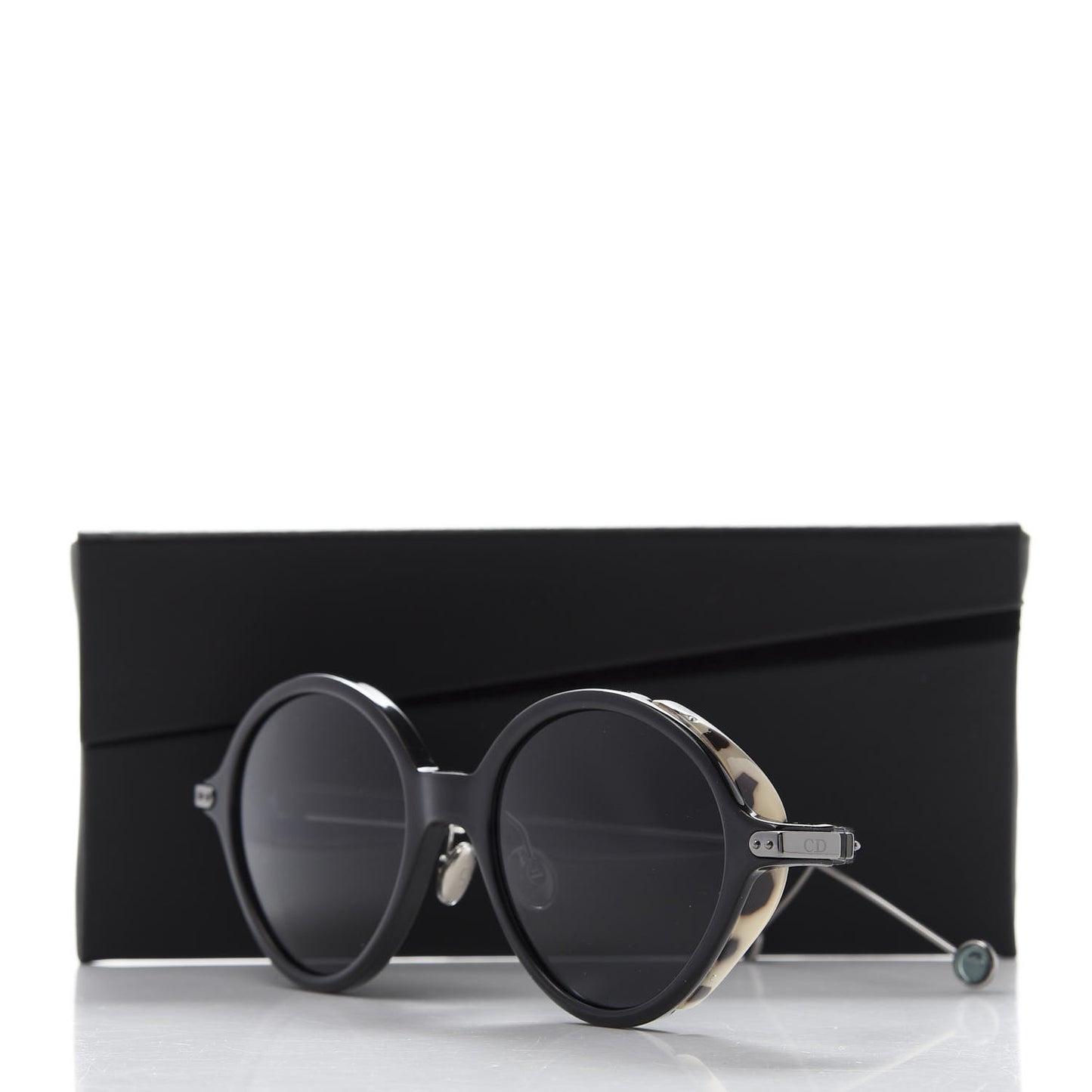Acetate Umbrage Round Sunglasses Tortoise Black
