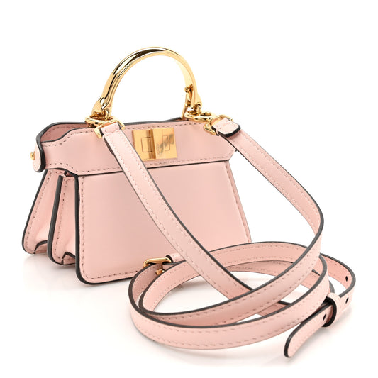 Shiny Nappa Nano Peekaboo Maxi Handle Satchel Rosa Confetto