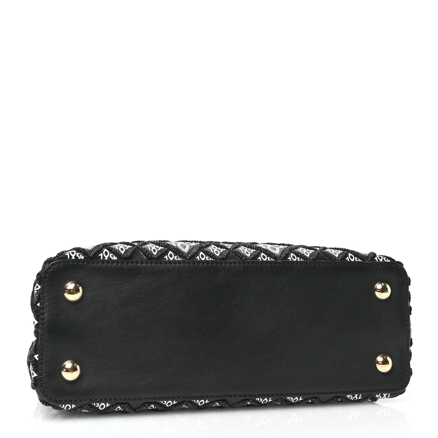 Calfskin Since 1854 Embroidered Capucines PM Black