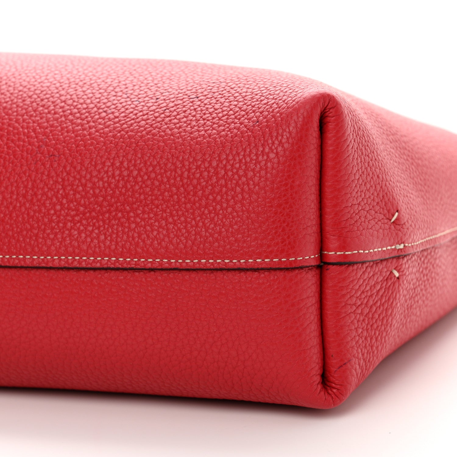 Moynat Taurillon Blush Calfskin Reversible Tote Ocean Red 15 of 18