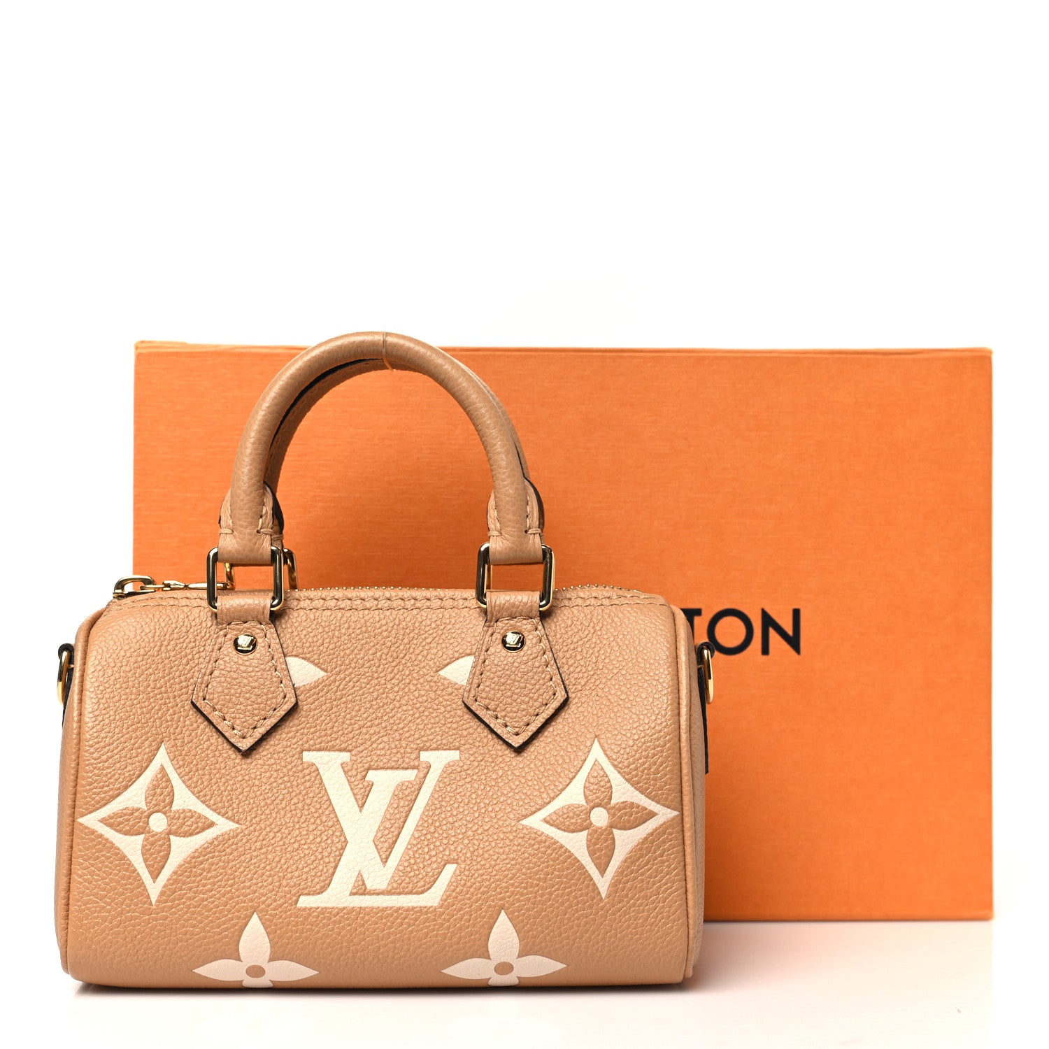 Louis Vuitton Empreinte Monogram Giant Nano Speedy Arizona Creme 10 of 10