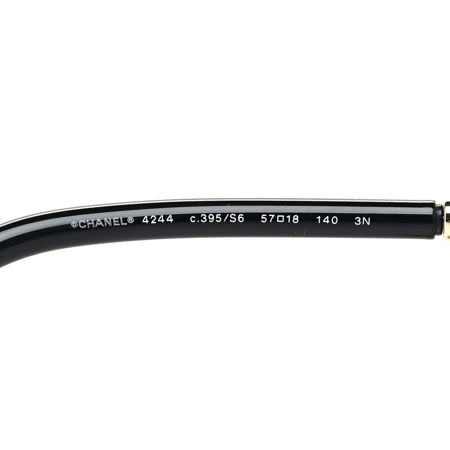 Metal Removable Chain Square Sunglasses 4244 Black