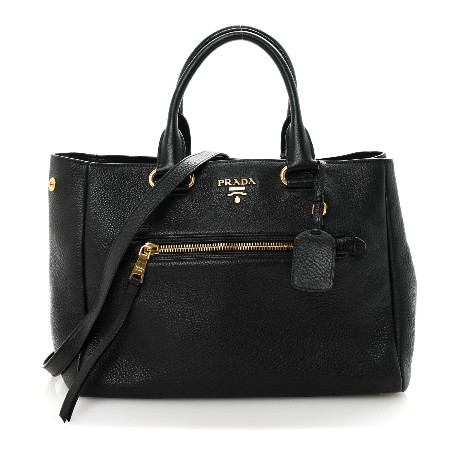 Prada Vitello Daino Tote Black 1846512 – FASHIONPHILE