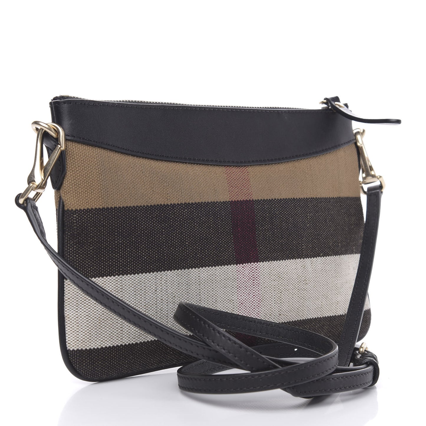 Mega Check Peyton Crossbody Clutch Bag Black