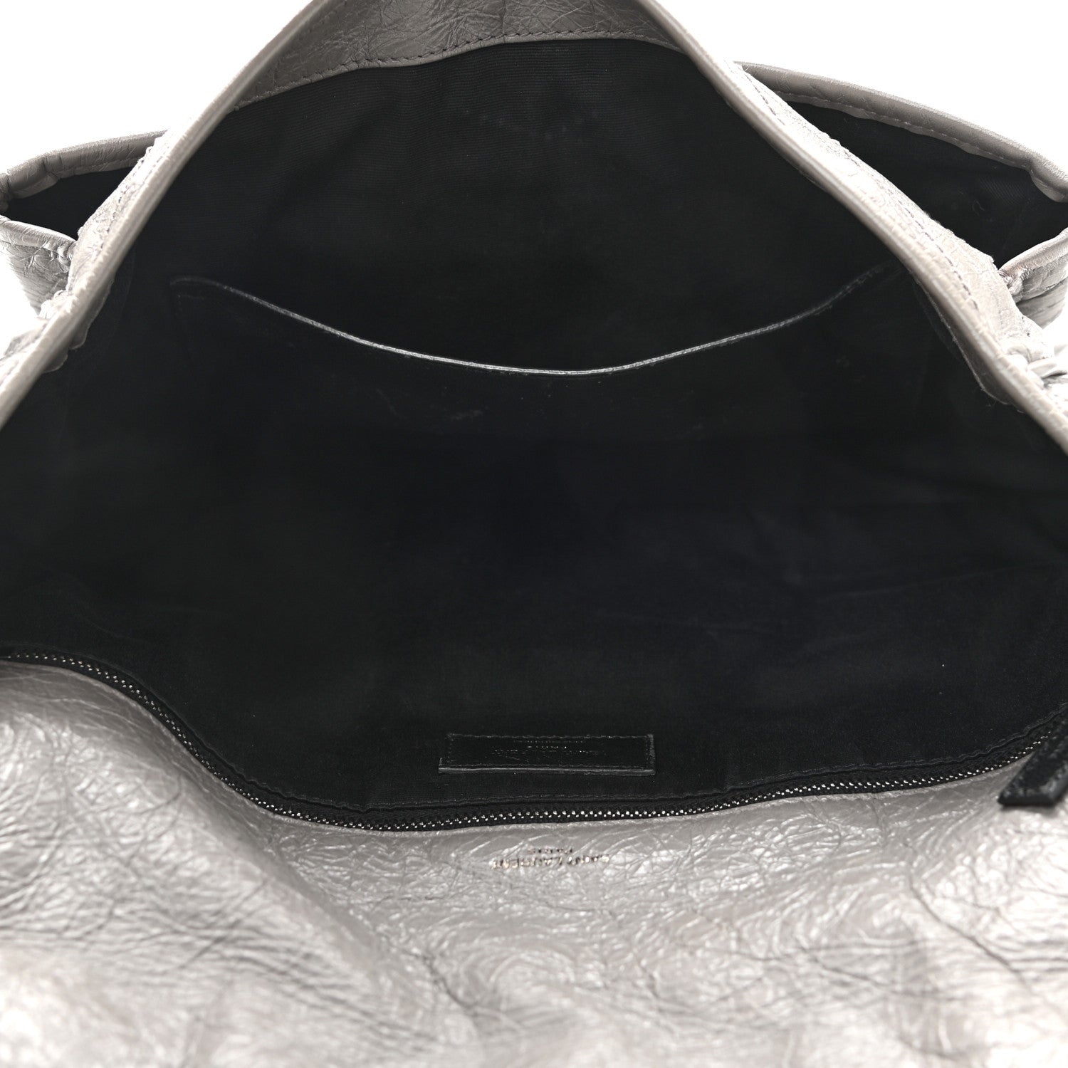 Saint Laurent Crinkled Calfskin Matelasse Monogram Large Niki Chain Satchel Fog 4 of 12