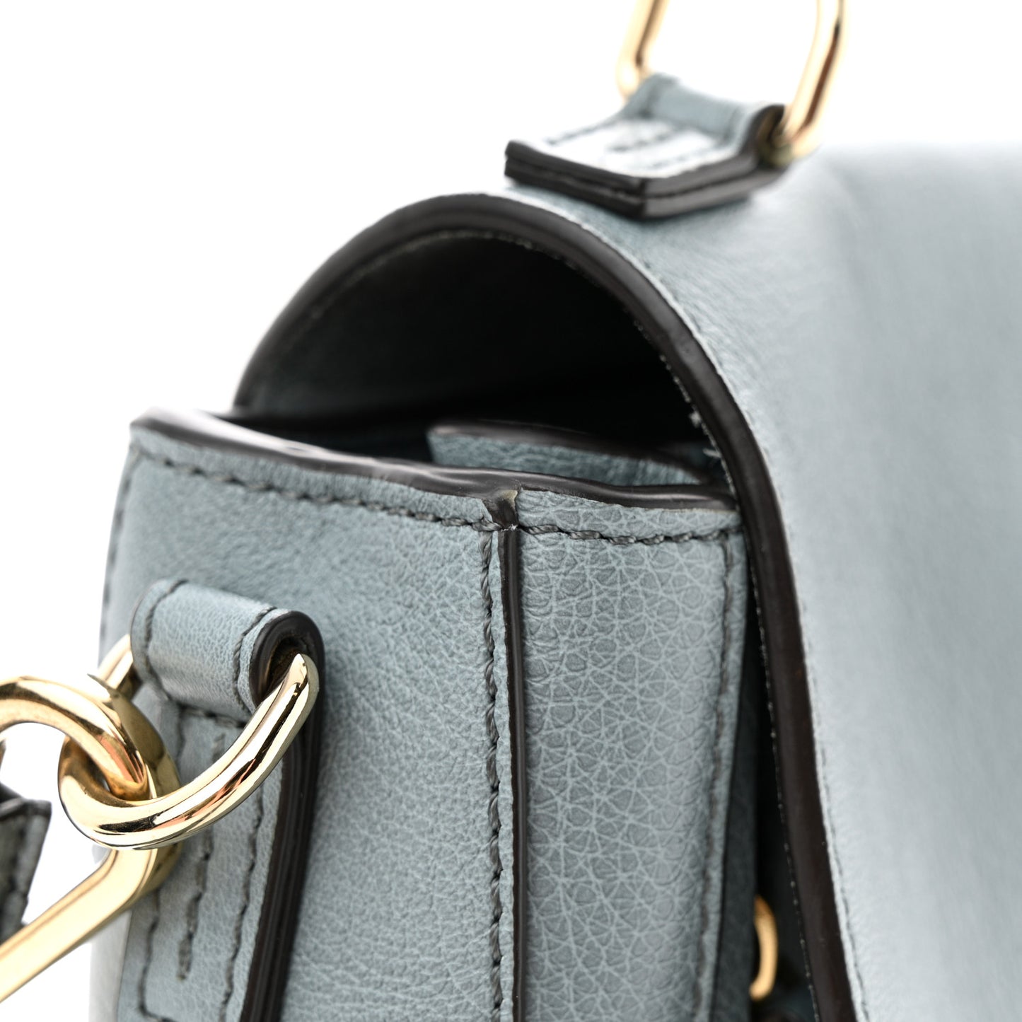Calfskin Mini Faye Day Shoulder Bag Cloudy Blue