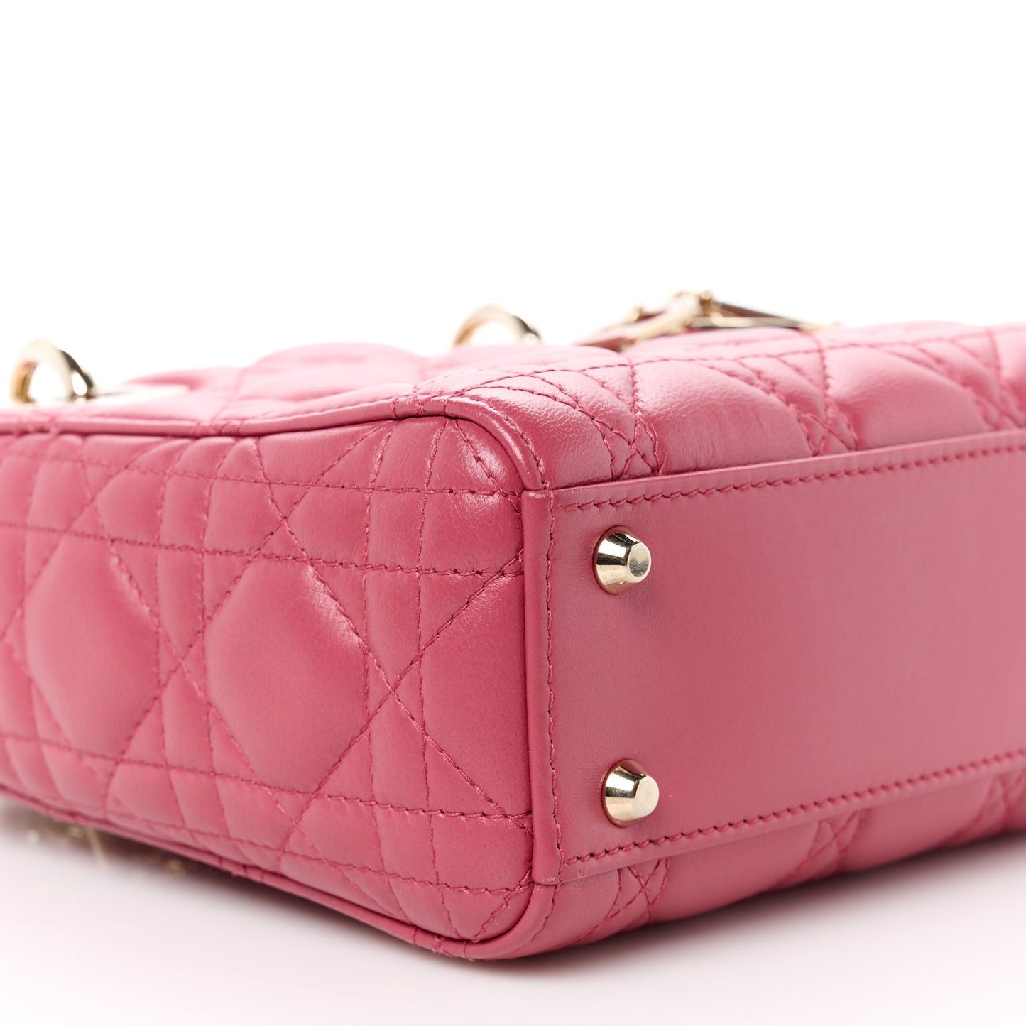 Lambskin Cannage Mini Lady Dior Pink
