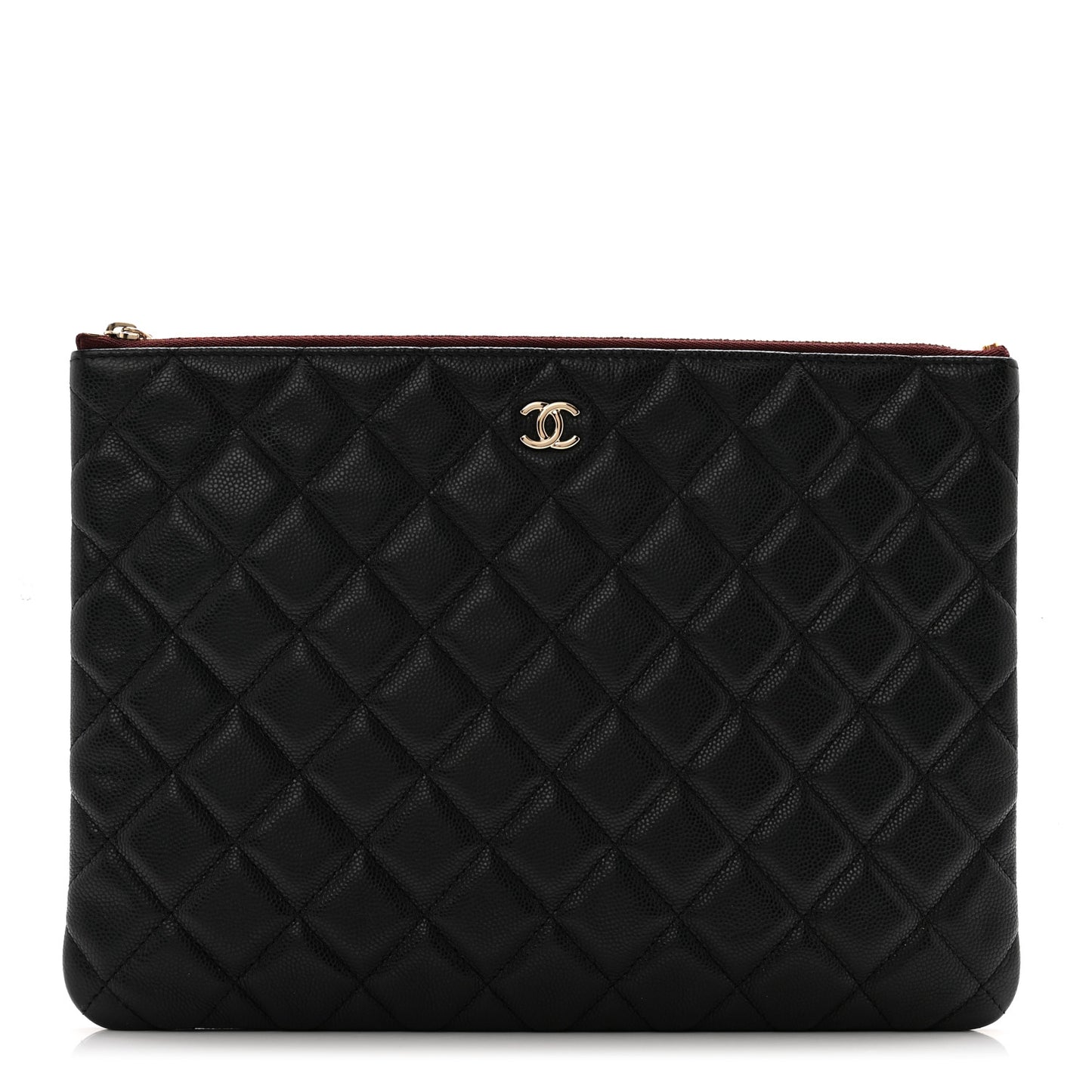 Caviar Quilted Medium Cosmetic Case Black