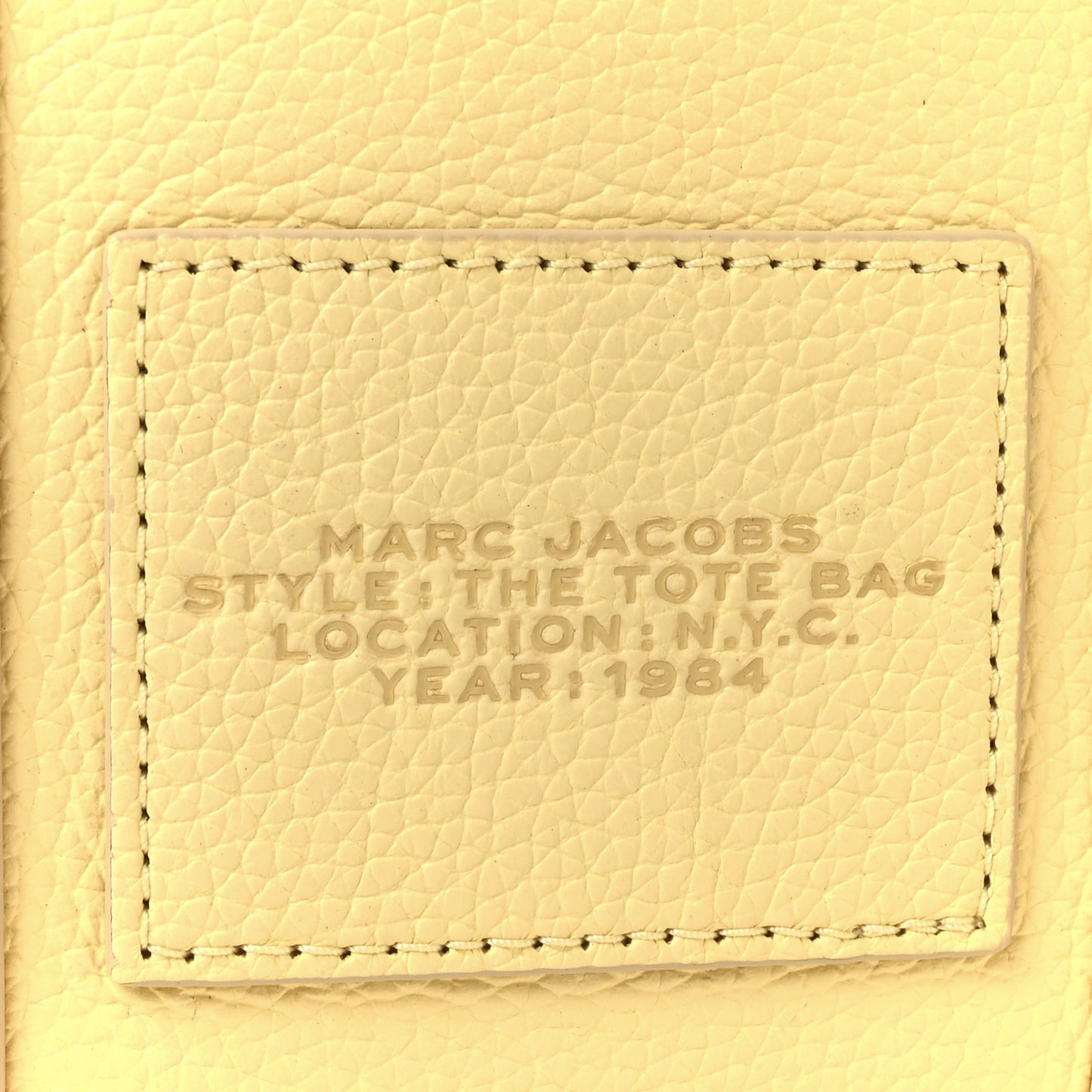 Grained Calfskin Small The Tote Bag Custard