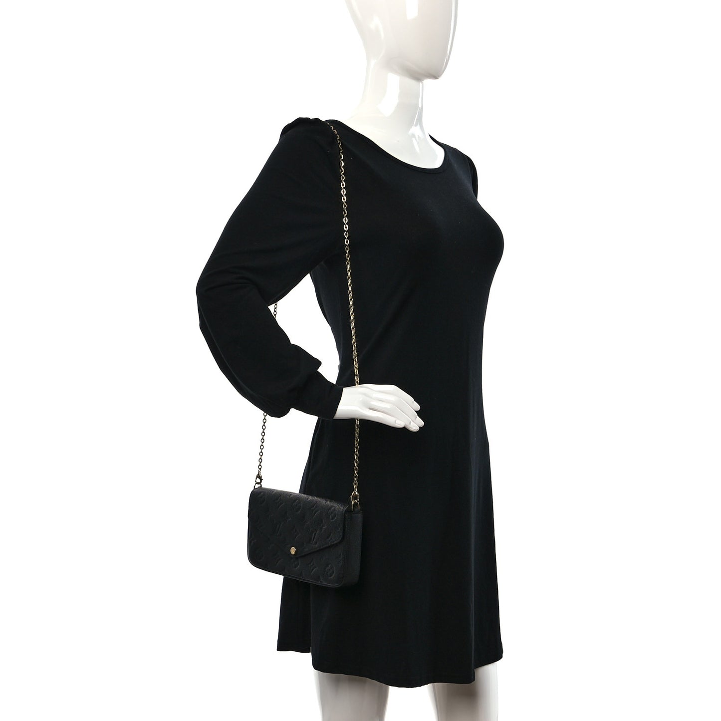 Empreinte Pochette Felicie Chain Wallet Black
