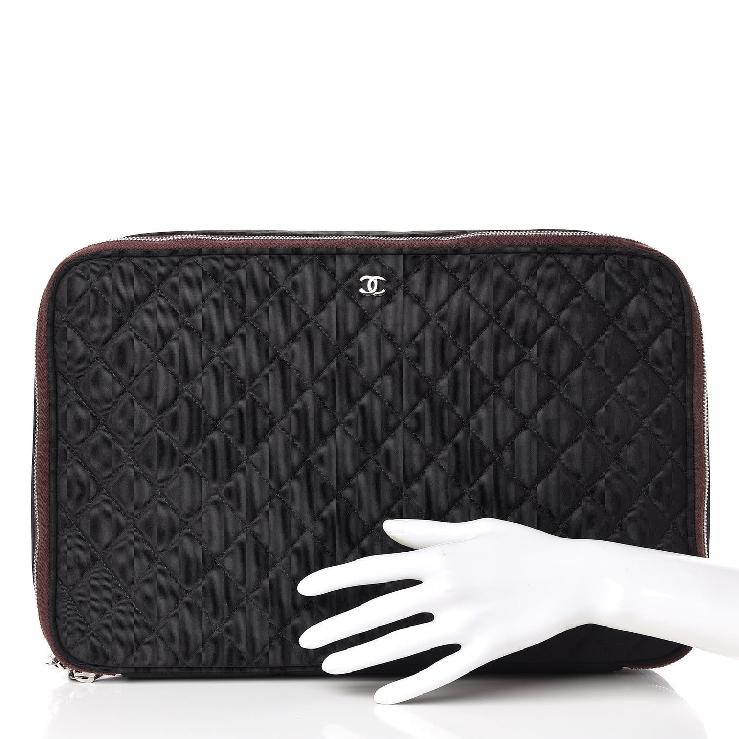 Nylon Quilted Laptop Case Black
