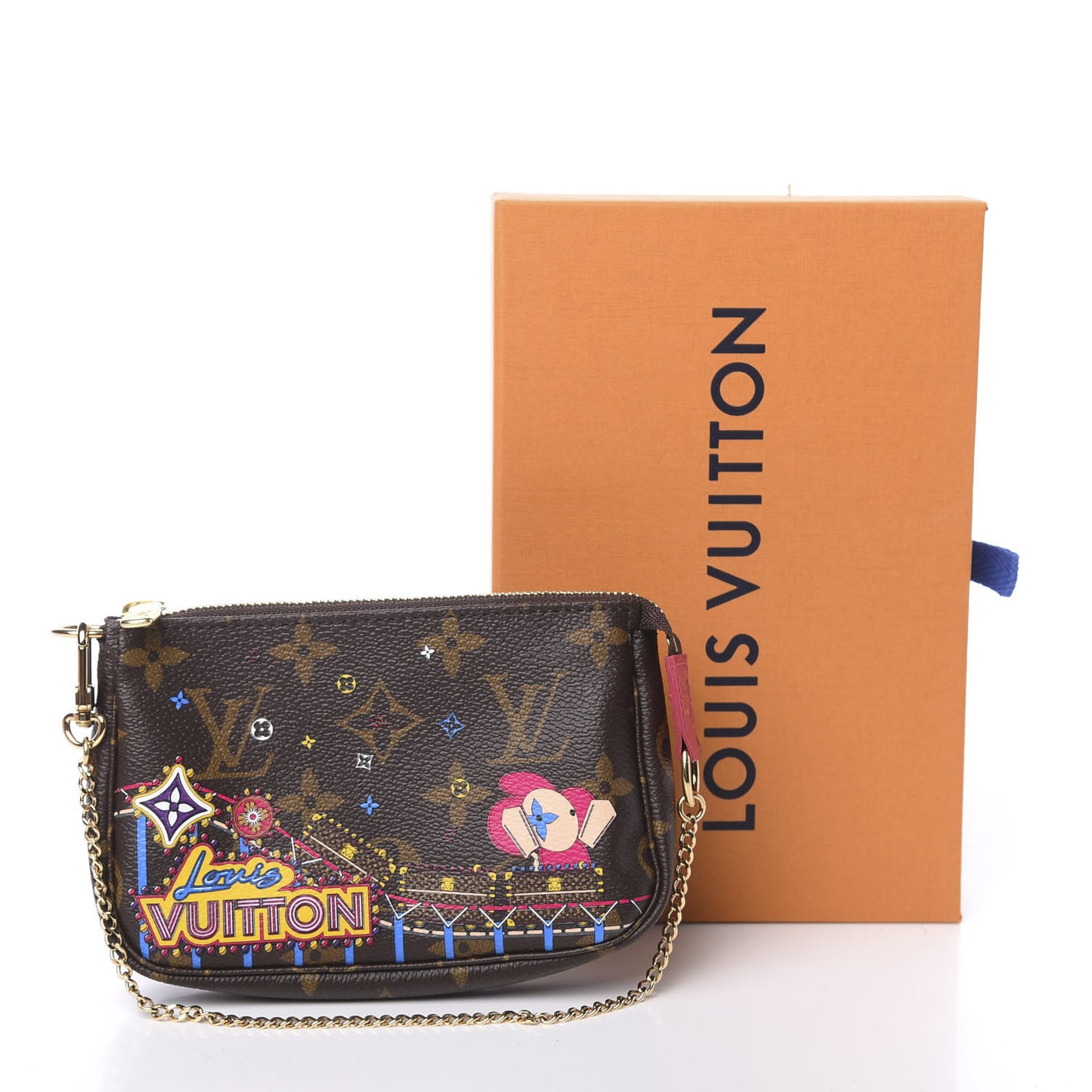 Monogram 2020 Christmas Animation Roller Coaster Mini Pochette Accessories Pivoine