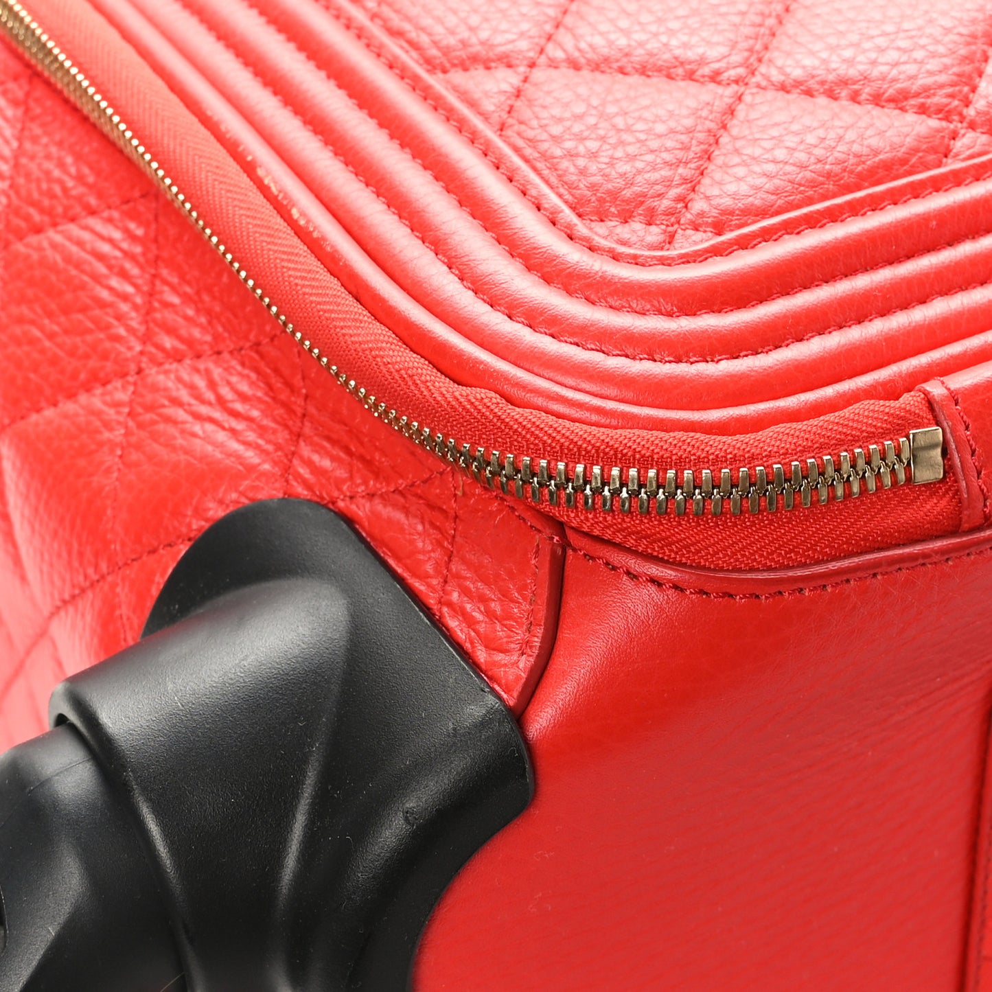 Calfskin Quilted Coco Case Trolley Red