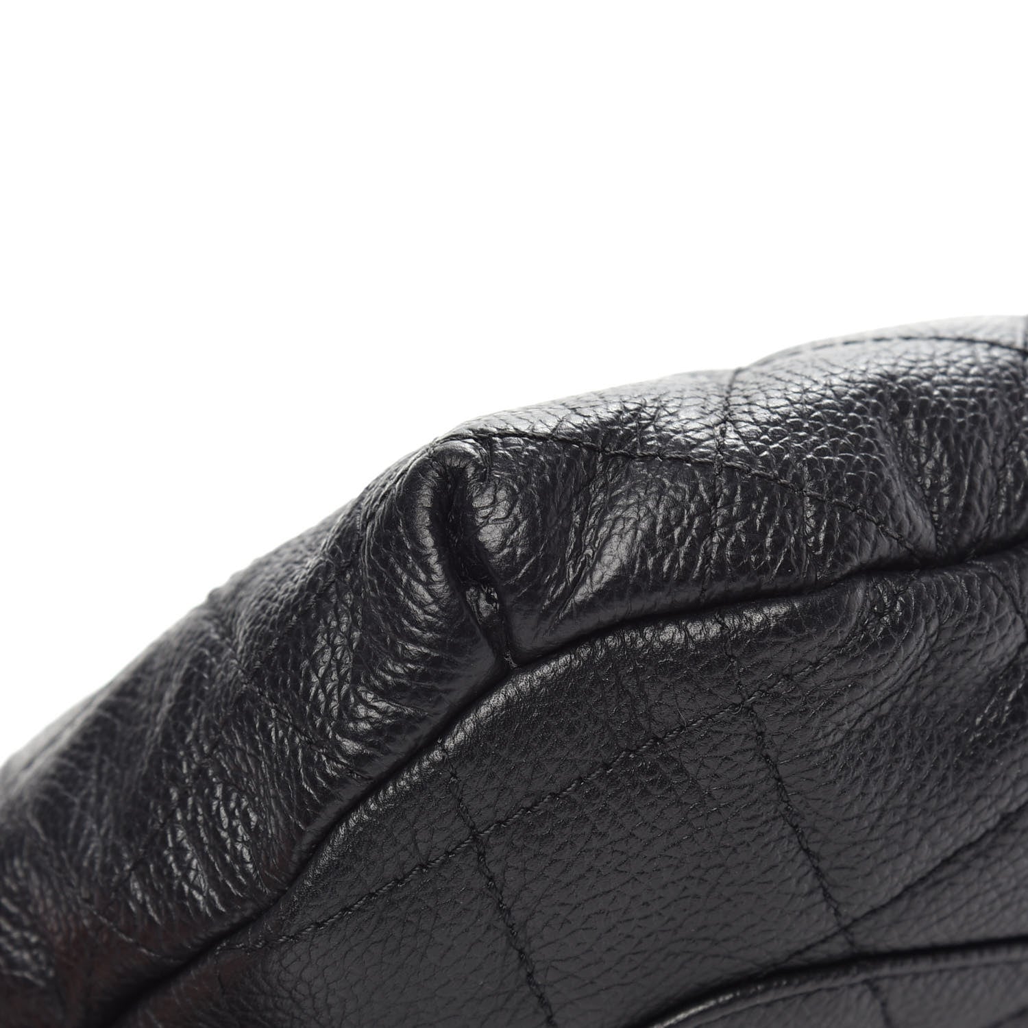 Chanel Grained Calfskin Quilted Waist Belt Bag Black 9 of 10