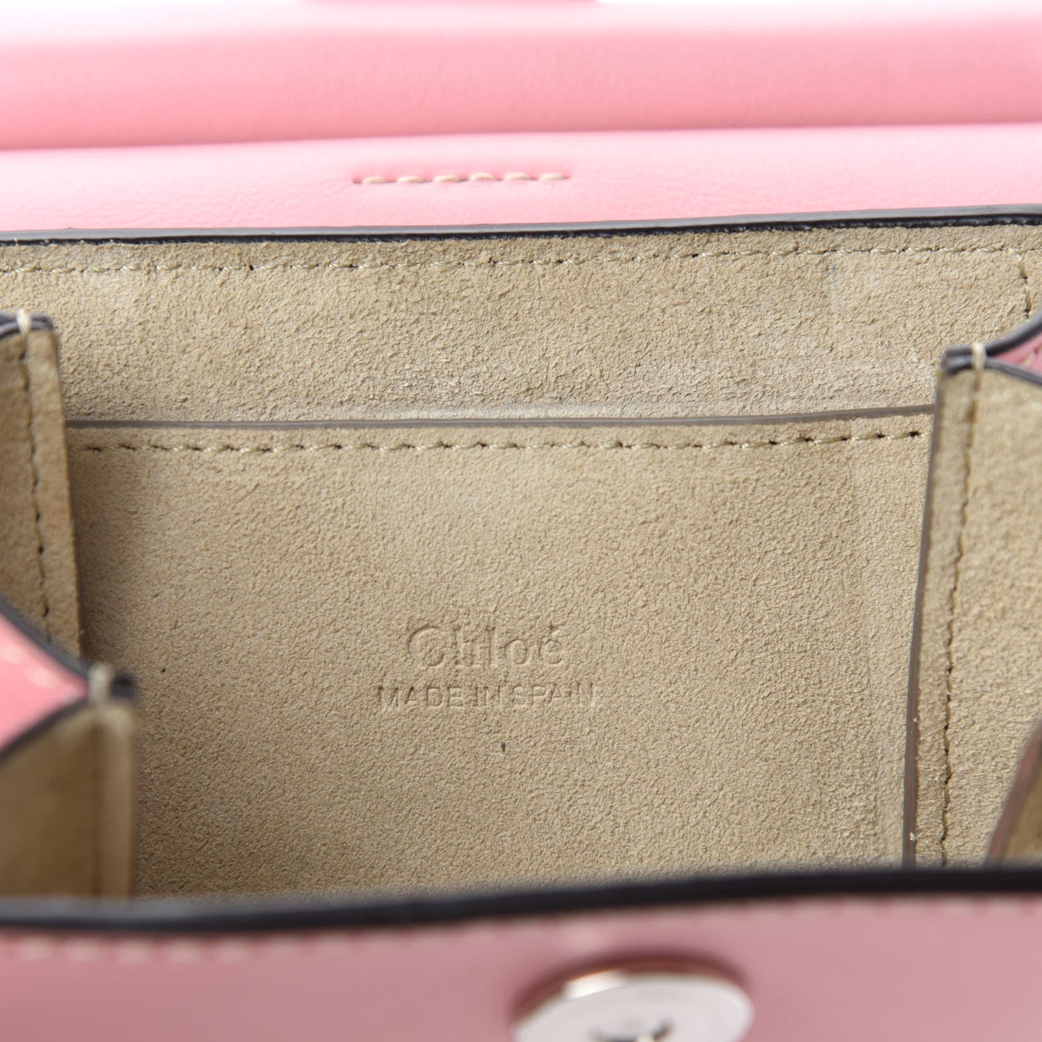 Chloe Suede Calfskin Mini Faye Bracelet Bag Washed Pink 8 of 10