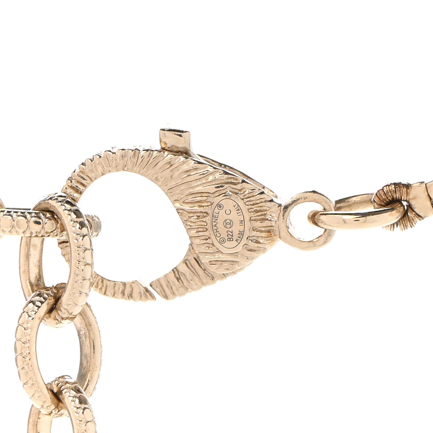 Chanel Pearl Crystal CC Camellia Short Necklace Gold 7 of 8