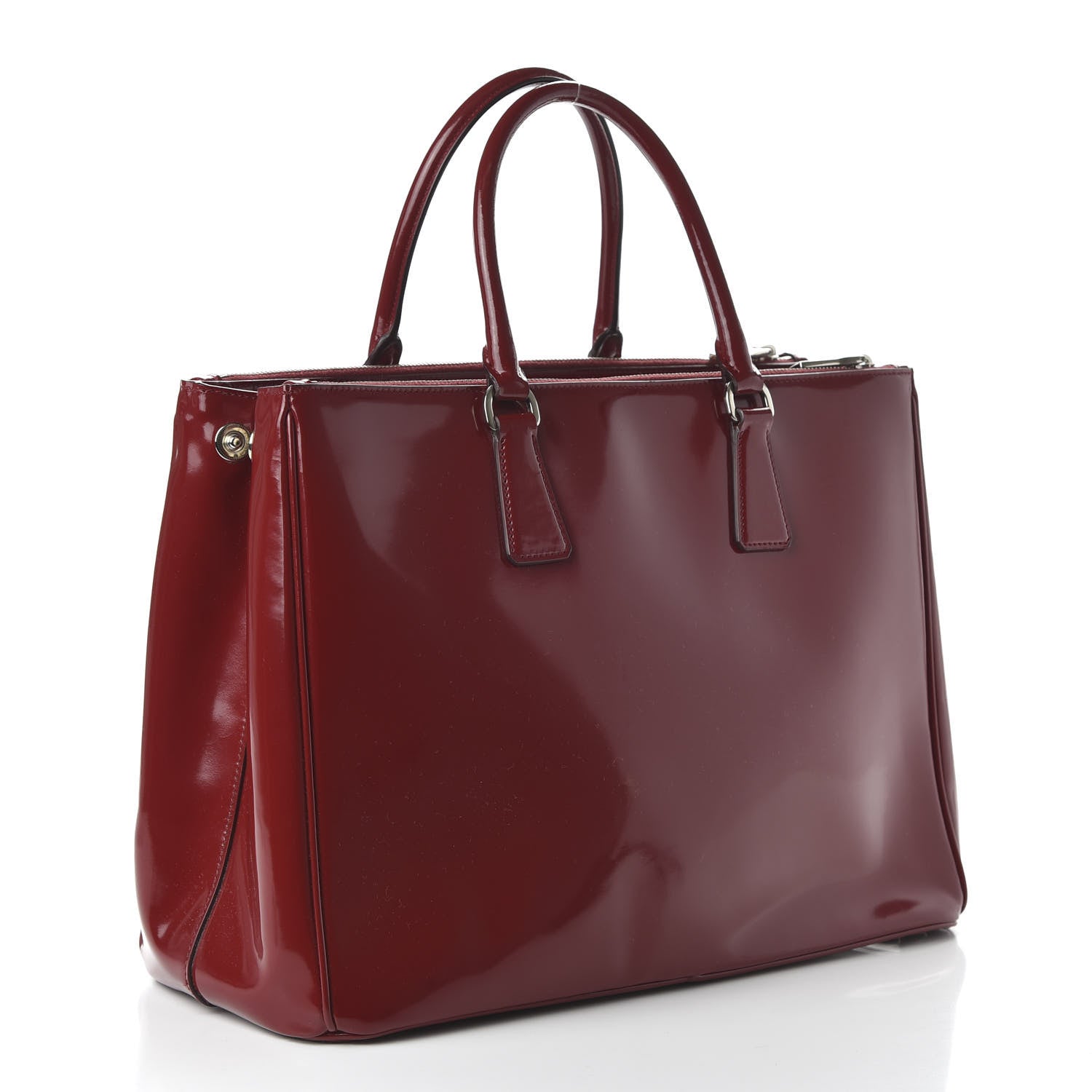 Prada Spazzolato Large Double Zip Tote Scarlatto Rubino 3 of 12