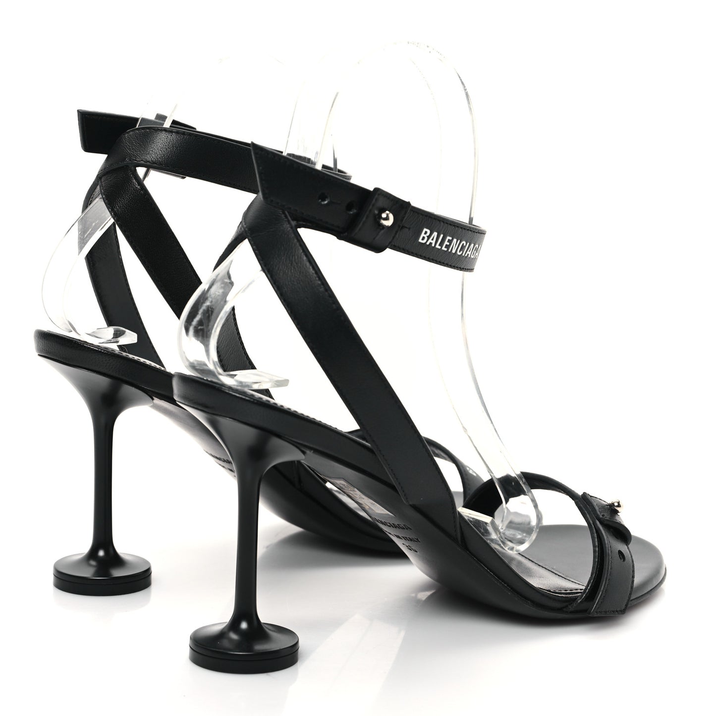 Calfskin Logo Afterhour 90mm Sandal 36 Black