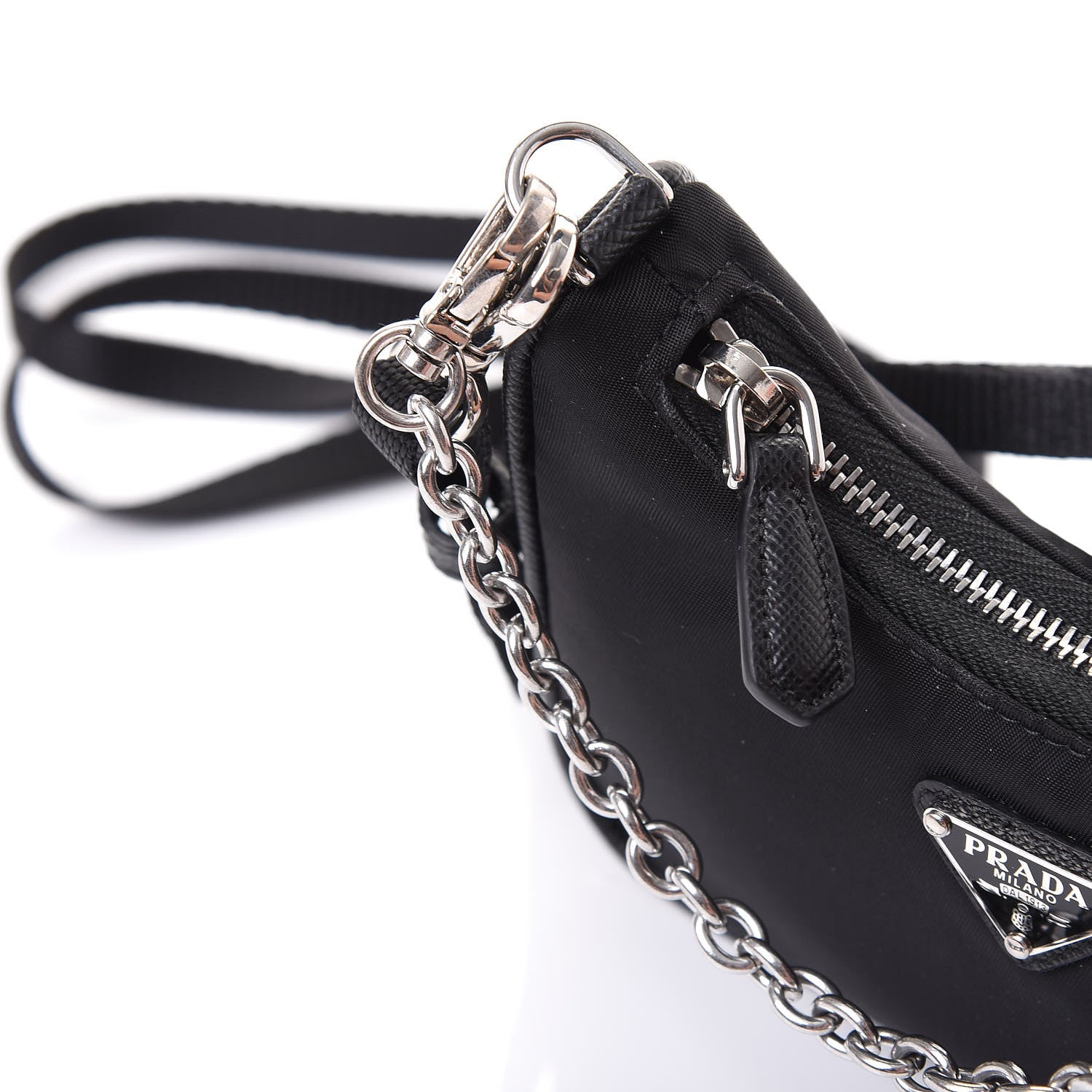 Prada Tessuto Nylon Mini Re-Edition 2000 Shoulder Bag Black 12 of 12