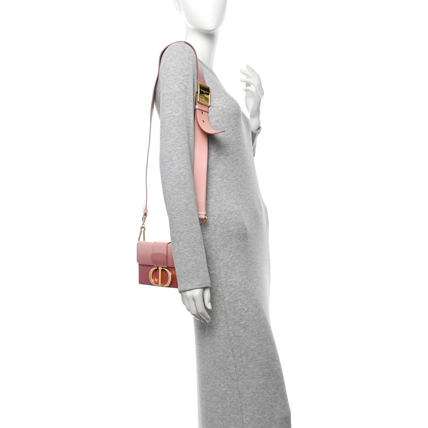 Gradient Smooth Calfskin Gradient 30 Montaigne Box Bag Rose Multicolor