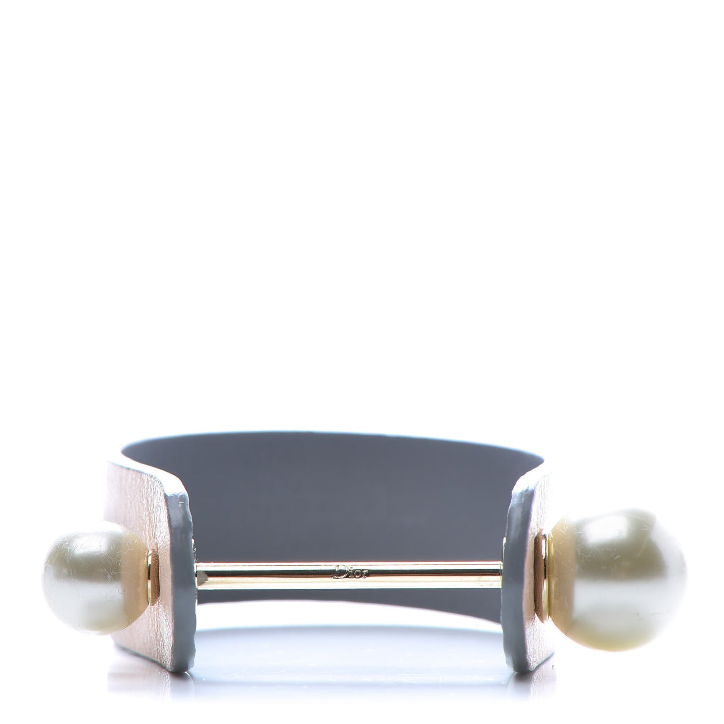 Calfskin Pearl Bracelet S Pink Grey