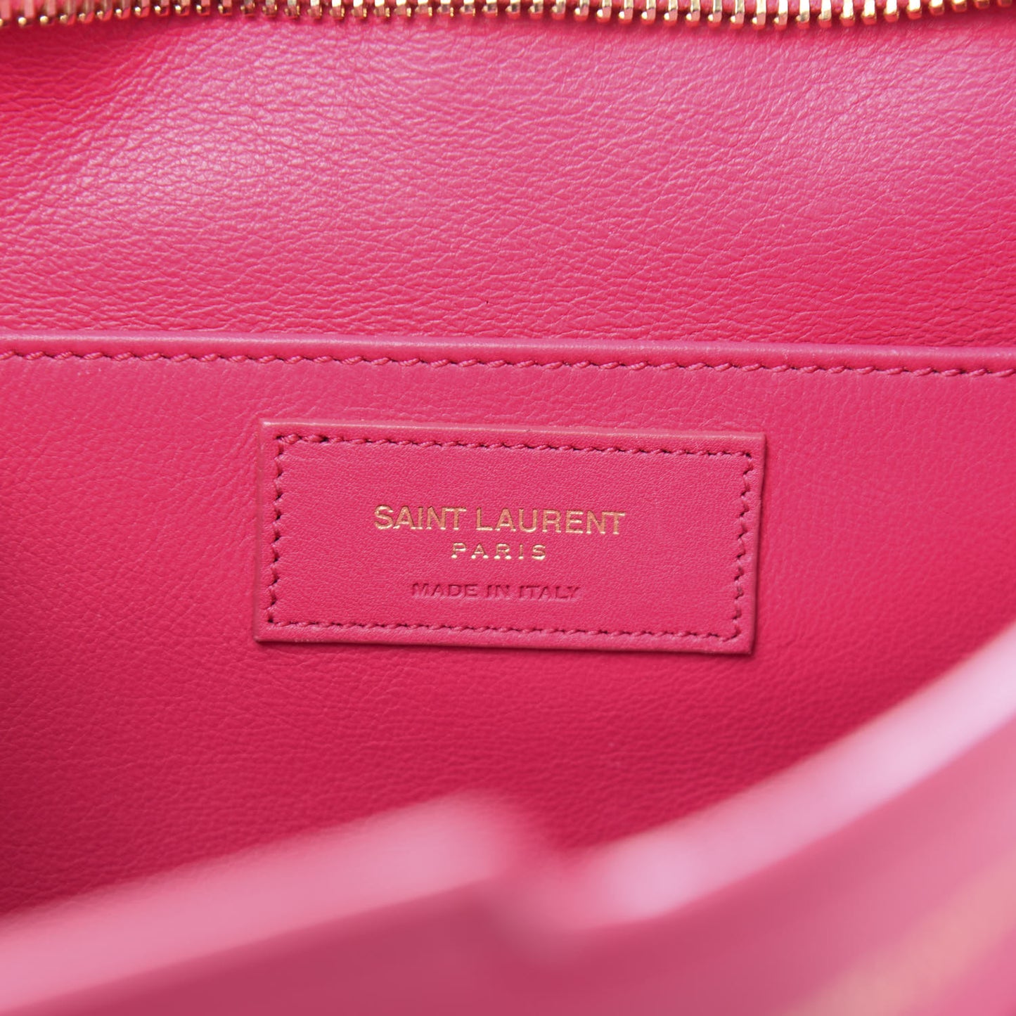 Calfskin Monogram Baby Cabas Fuchsia