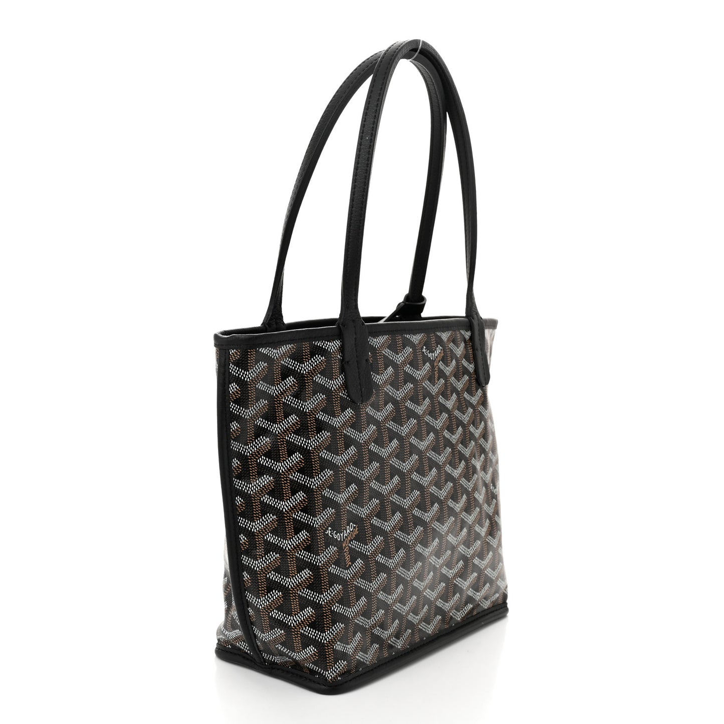 Goyardine Reversible Mini Anjou Black