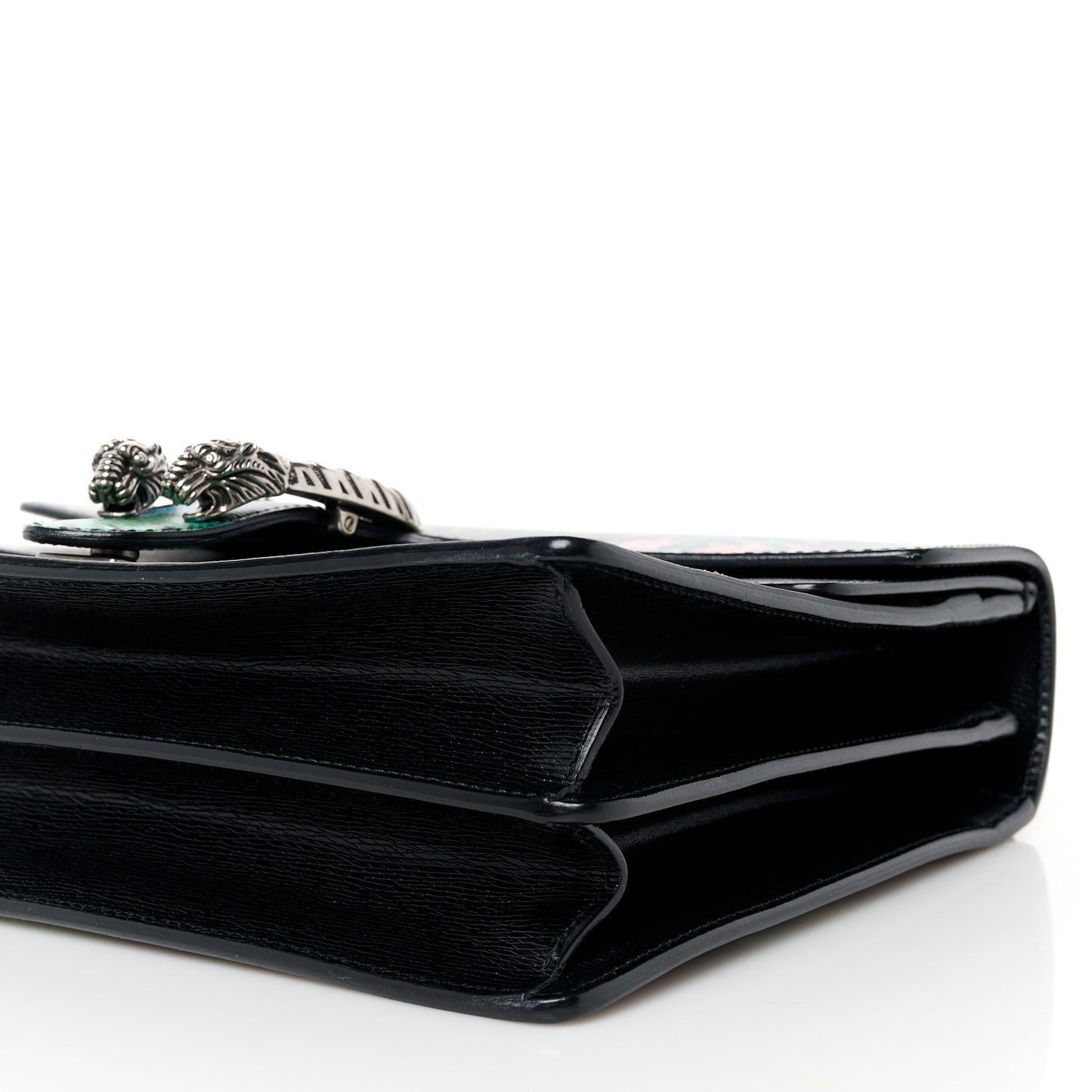 Calfskin Tropical Print Medium Dionysus Shoulder Bag Black Multicolor