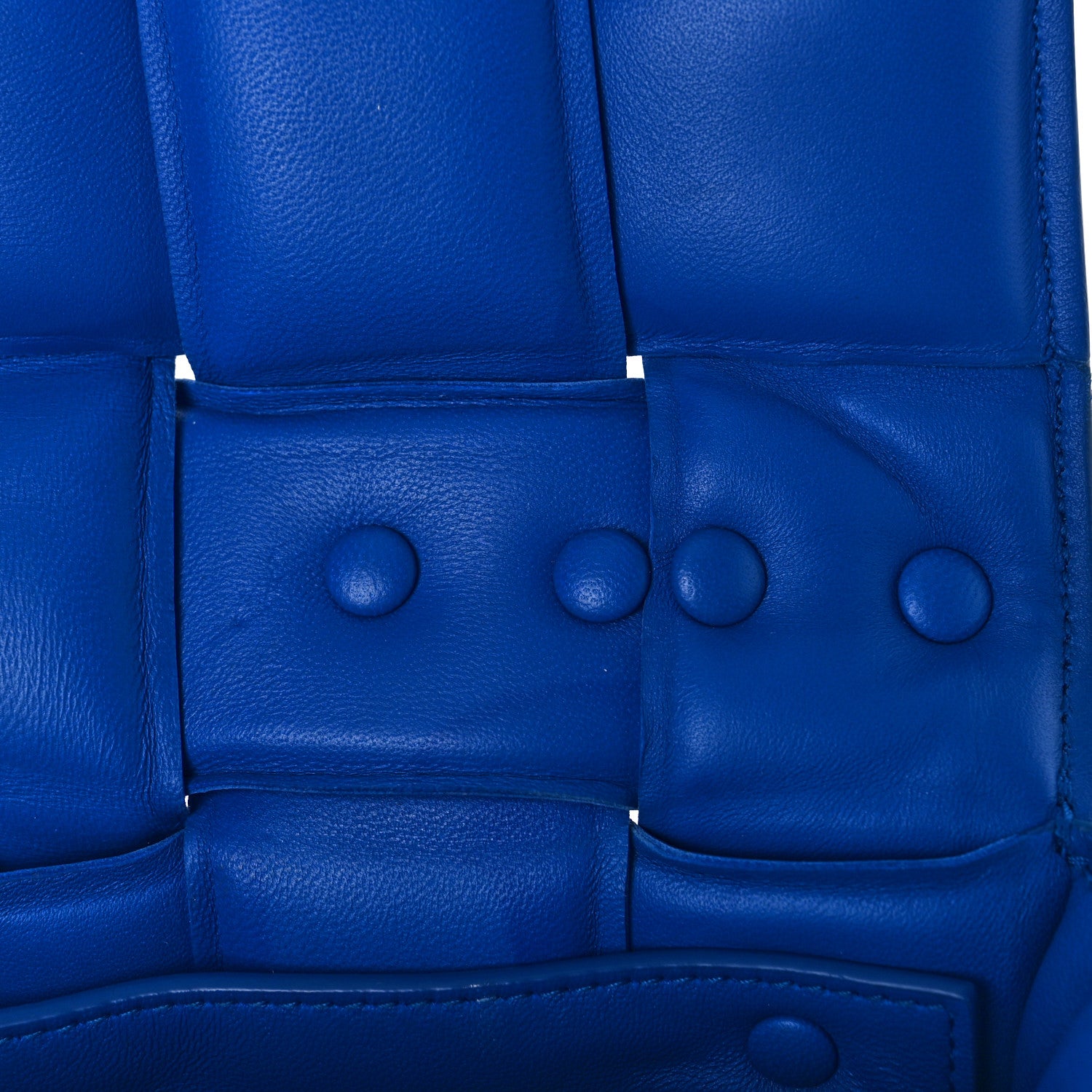 Bottega Veneta Lambskin Maxi Intreccio Padded Chain Cassette Crossbody Bag Cobalt 9 of 9