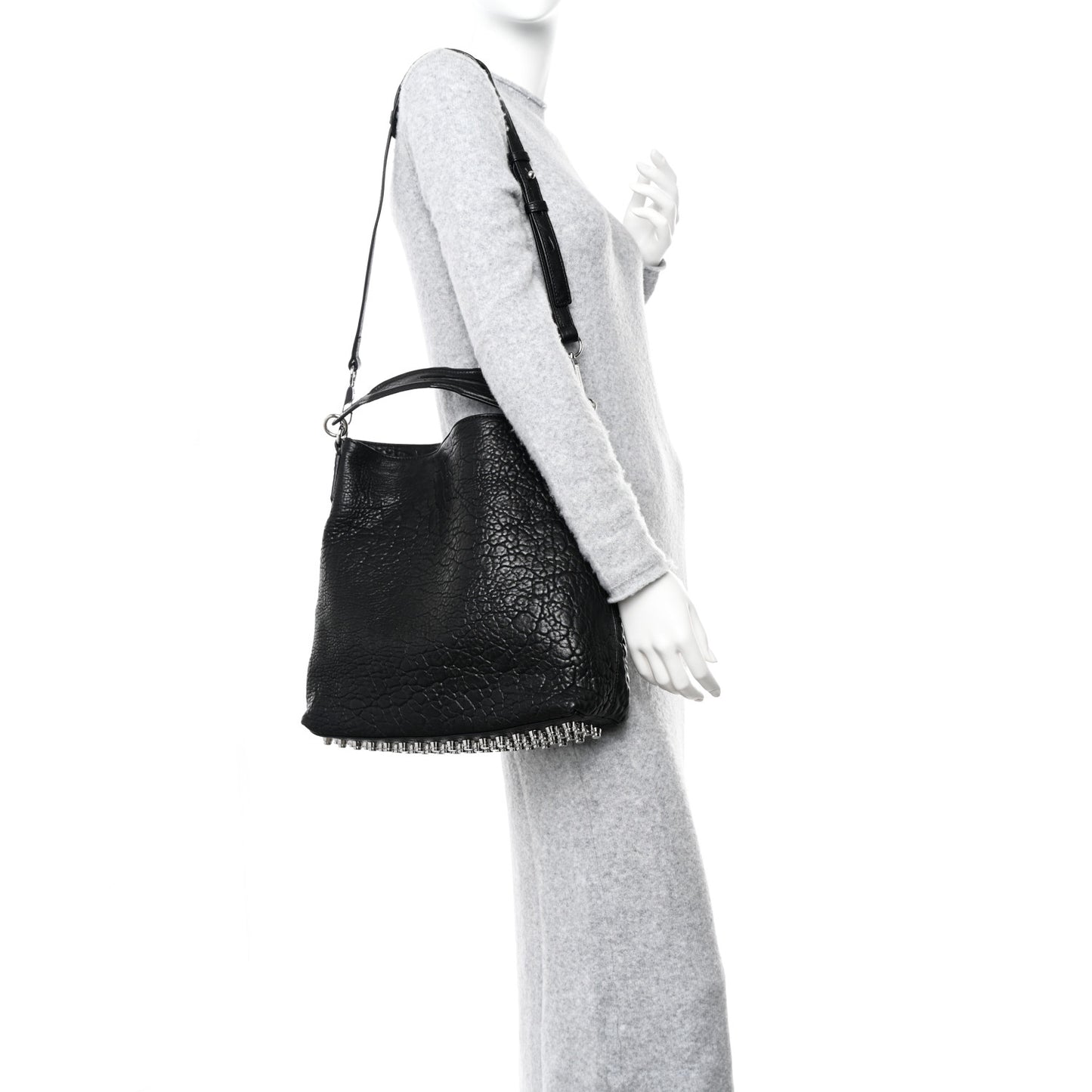 Pebbled Lambskin Darcy Hobo Black