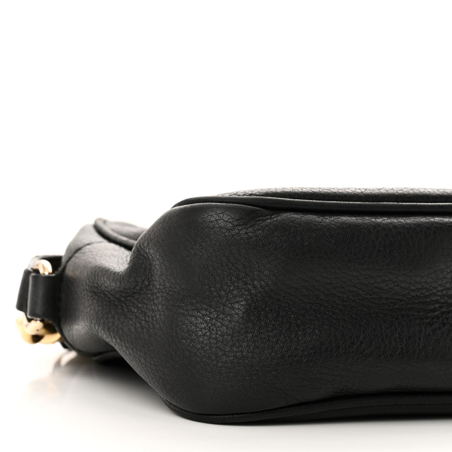 Pebbled Calfskin Small Soho Disco Bag Black