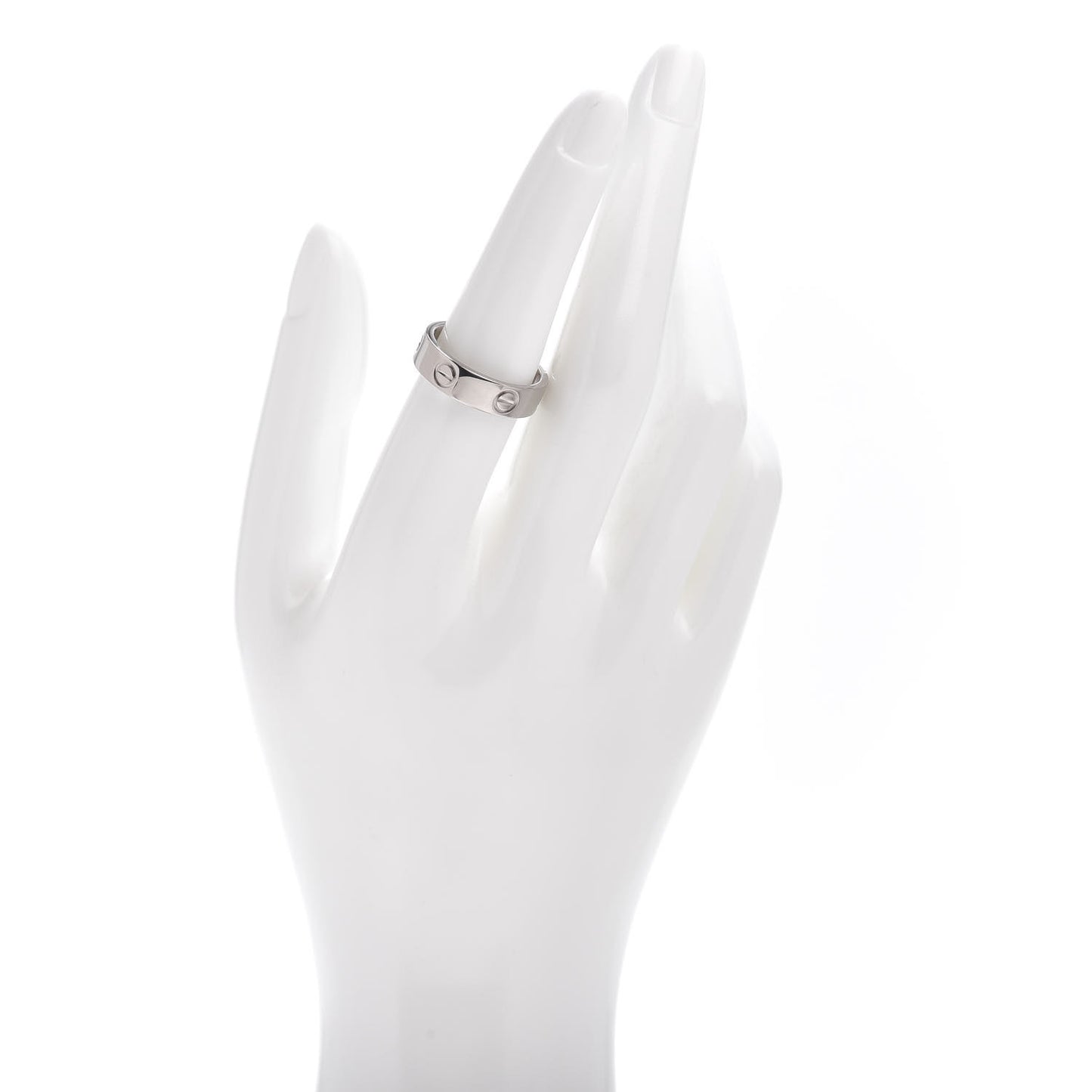 18K White Gold 5.5mm LOVE Ring 55 7.25