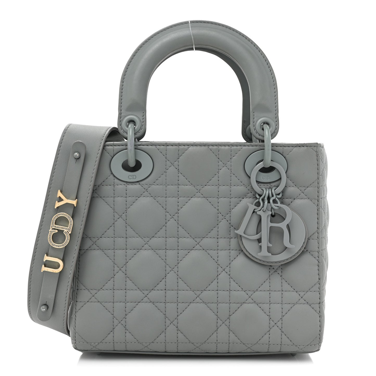 Ultra Matte Calfskin Cannage Small My ABCDior Lady Dior Gray